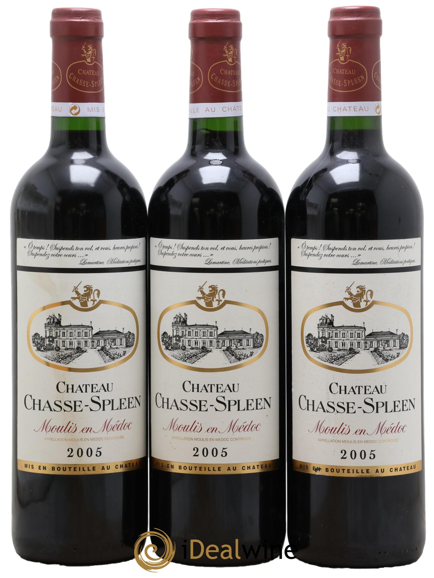 Château Chasse Spleen 2005 - Posten von 3 Flaschen - 0