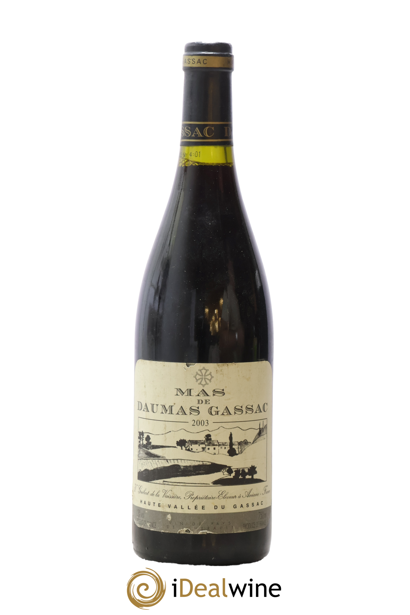 Saint-Guilhem-le-Désert - Cité d'Aniane Mas Daumas Gassac Famille Guibert de La Vaissière 2003 - Lot de 1 bouteille - 0