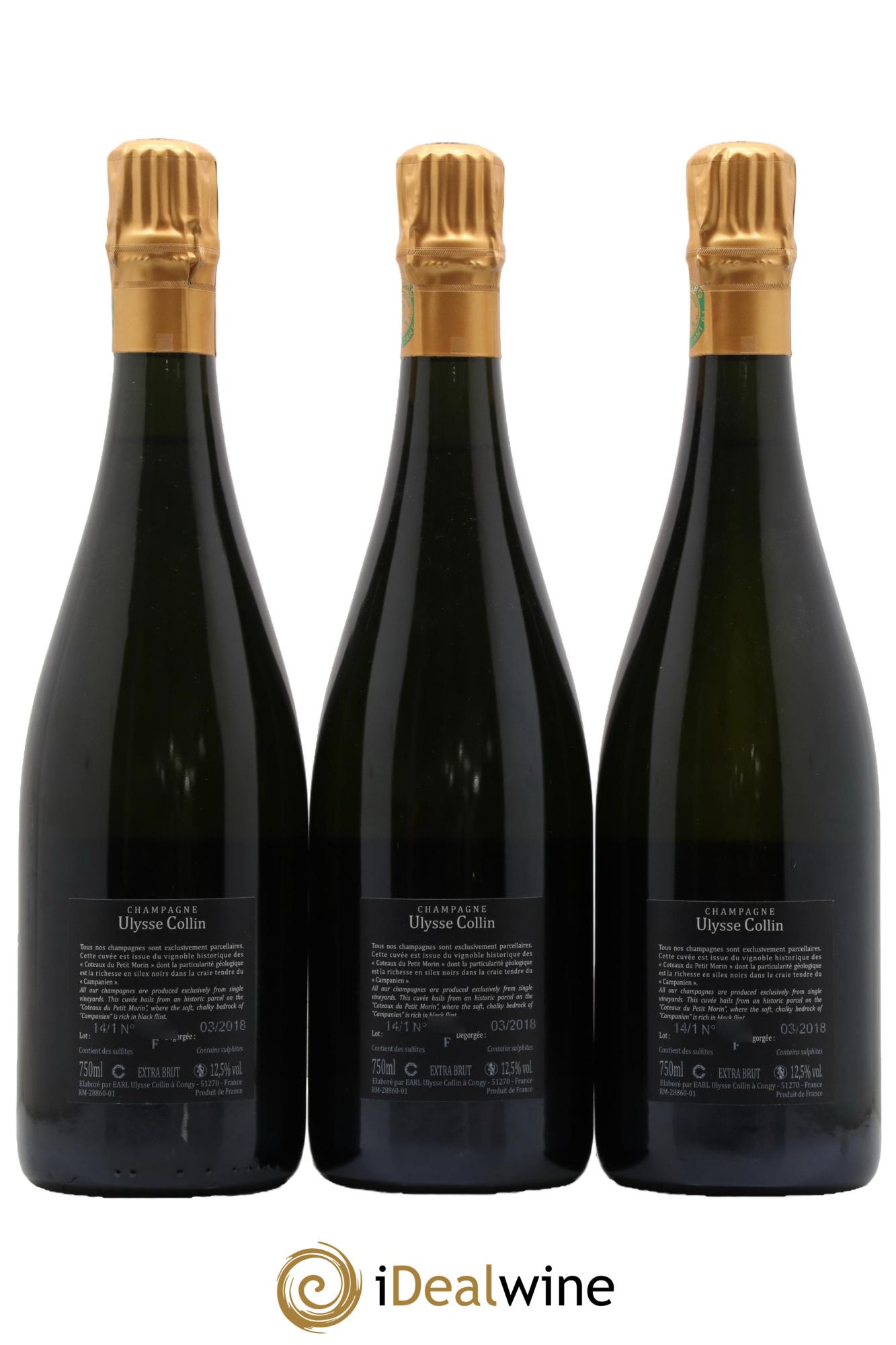Les Pierrières Blancs de Blancs Extra-Brut Ulysse Collin - Lot de 3 bouteilles - 1