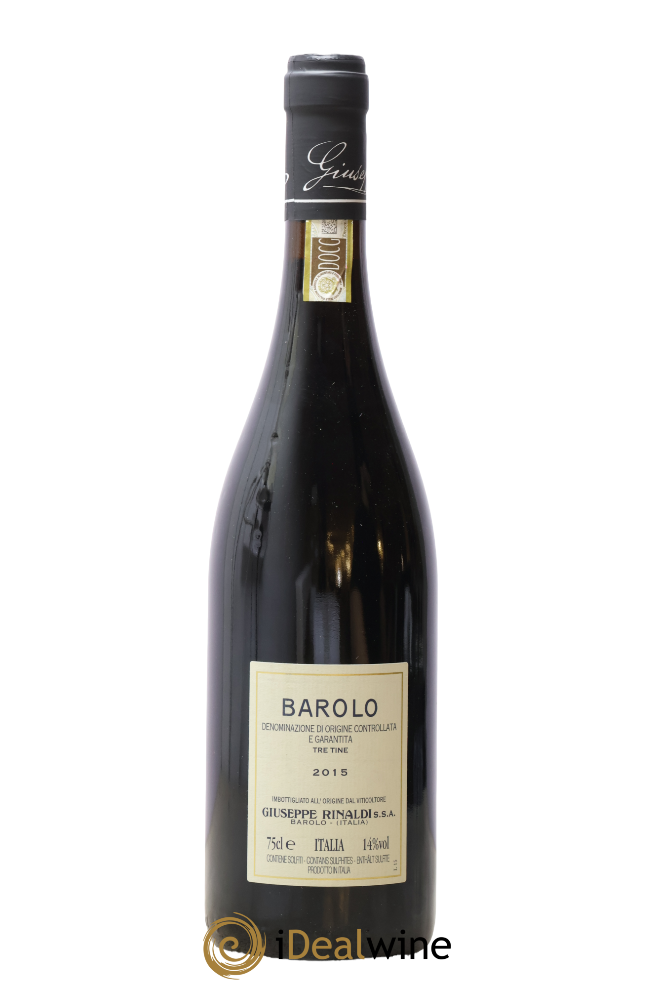 Barolo DOCG Tre Tine Giuseppe Rinaldi 2015 - Lot de 1 bouteille - 1