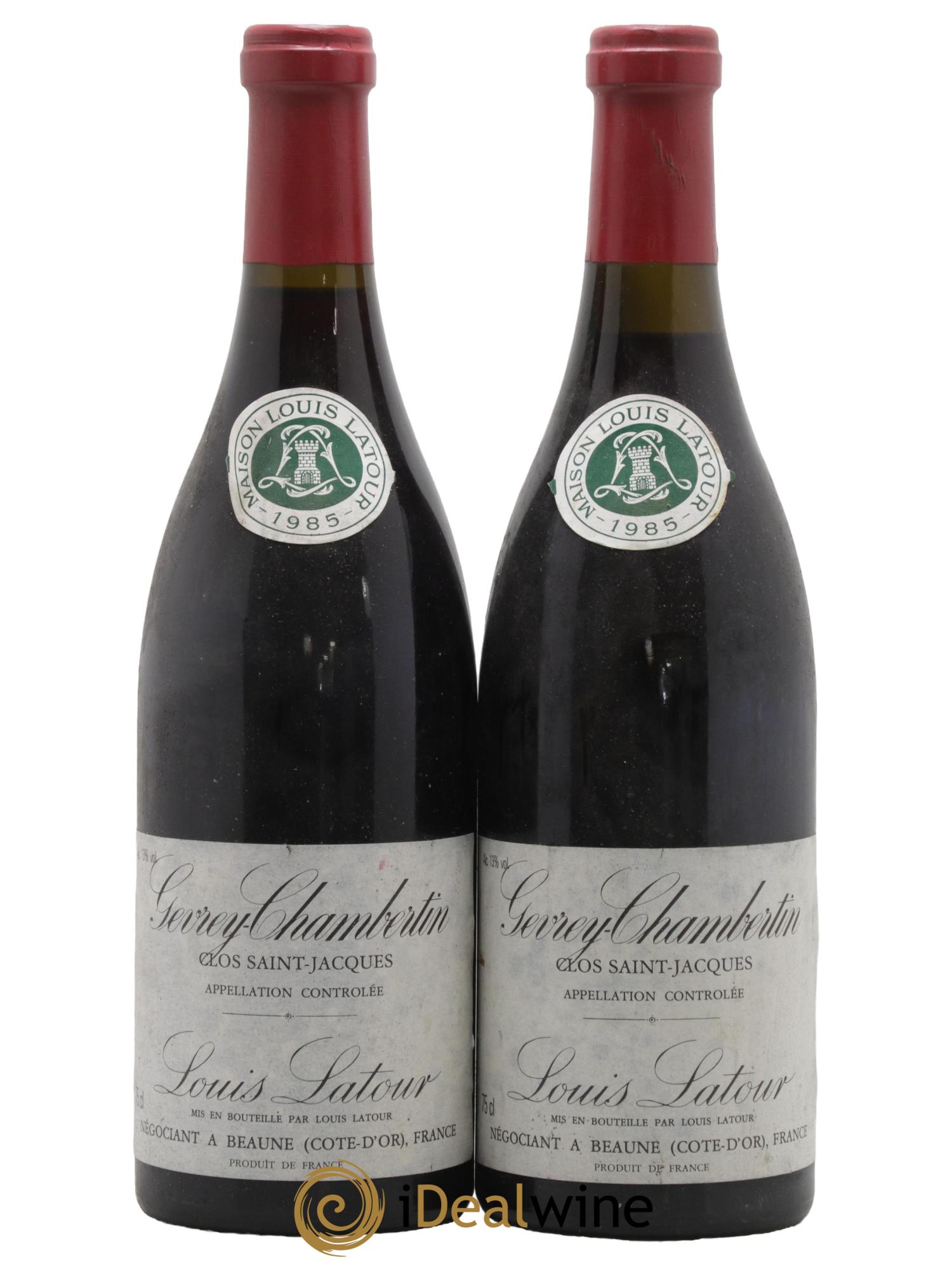 Gevrey-Chambertin Clos Saint Jacques Louis Latour 1985 - Lot de 2 bouteilles - 0