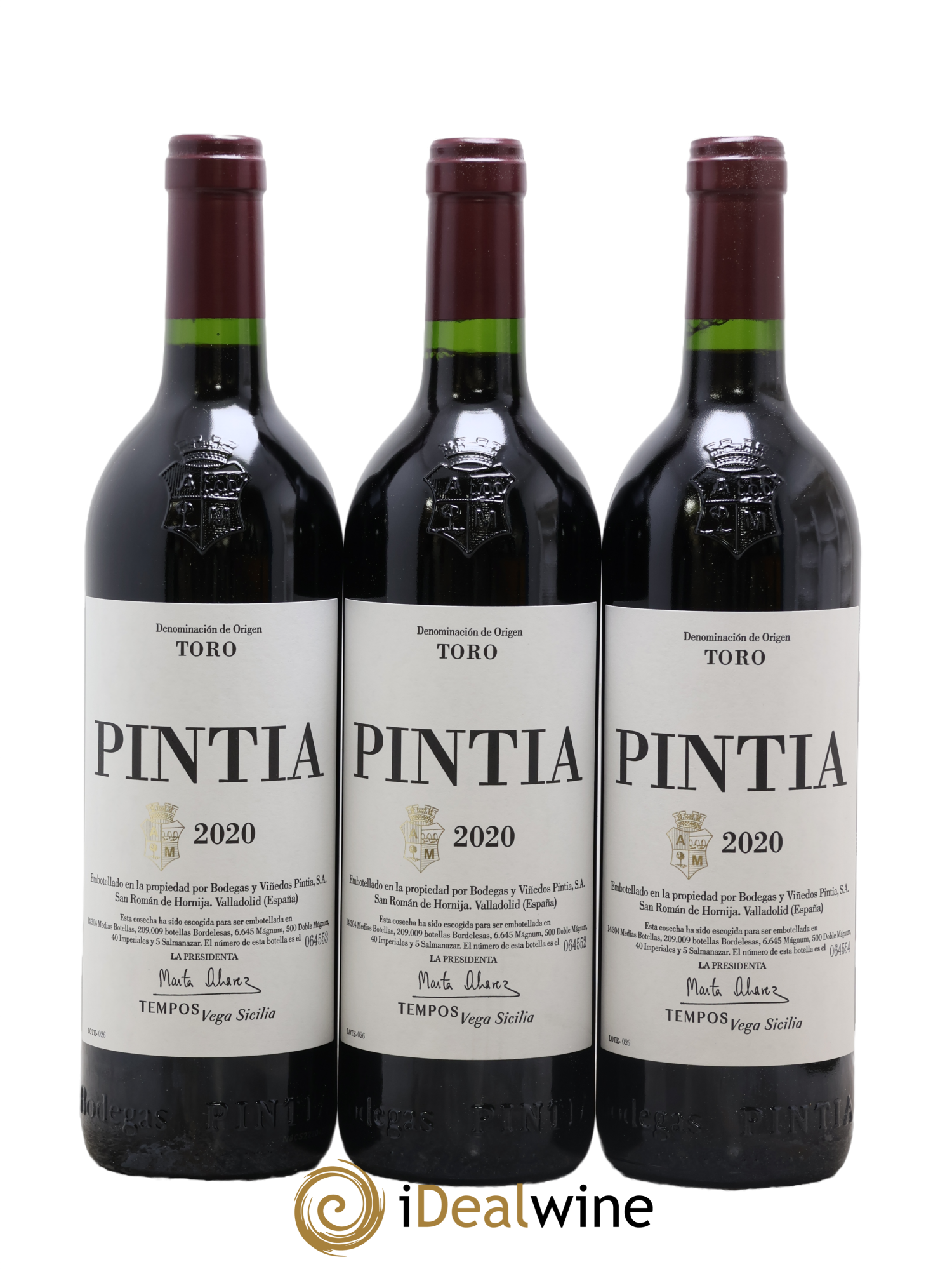 Toro DO Vega Sicilia Pintia Famille Alvarez 2020 - Lot of 3 bottles - 0