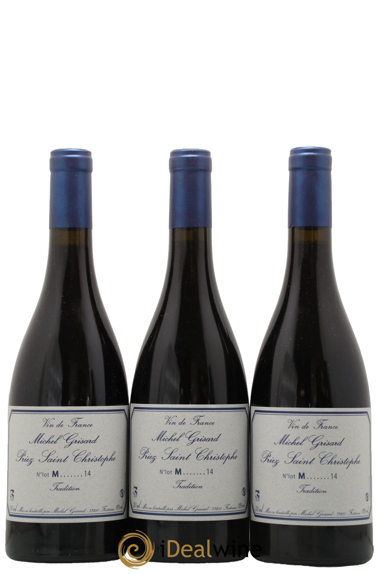 Vin de France Priez Saint Christophe Michel Grisard 2014 - Lot de 3 bouteilles - 0