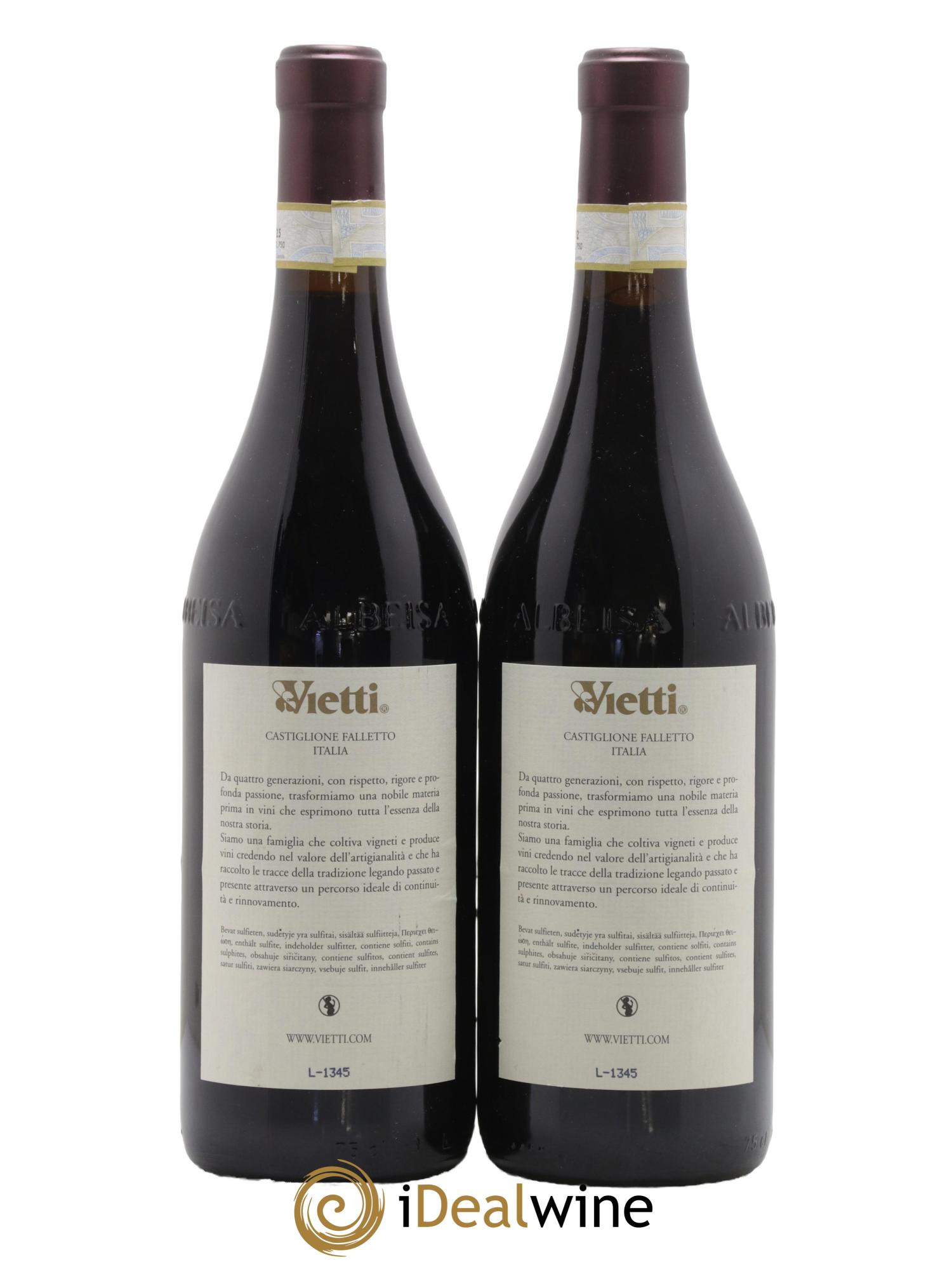Barolo DOCG Ravera Vietti 2010 - Lot of 2 bottles - 1