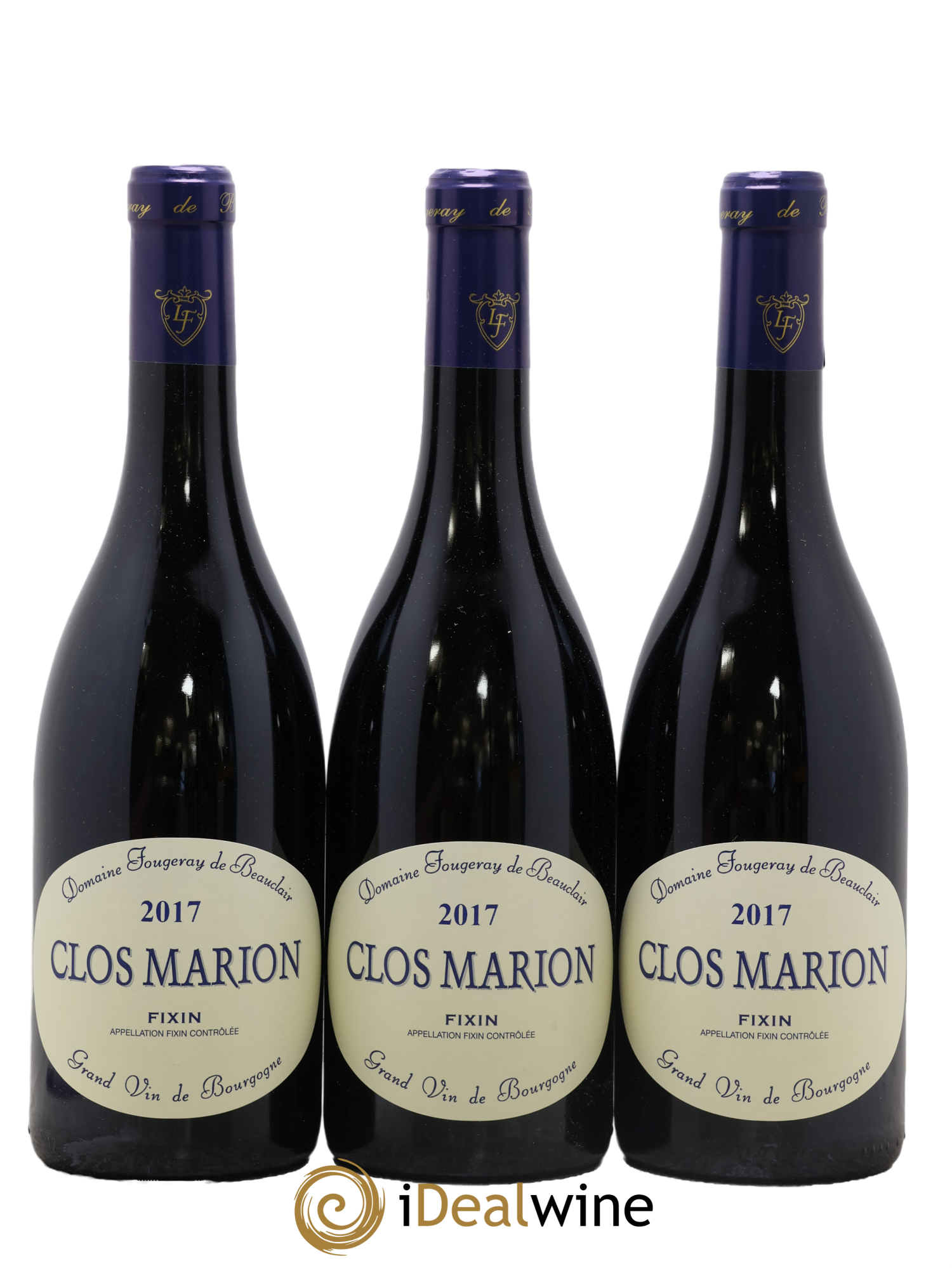 Fixin Clos Marion Fougeray de Beauclair 2017 - Lot de 3 bouteilles - 0