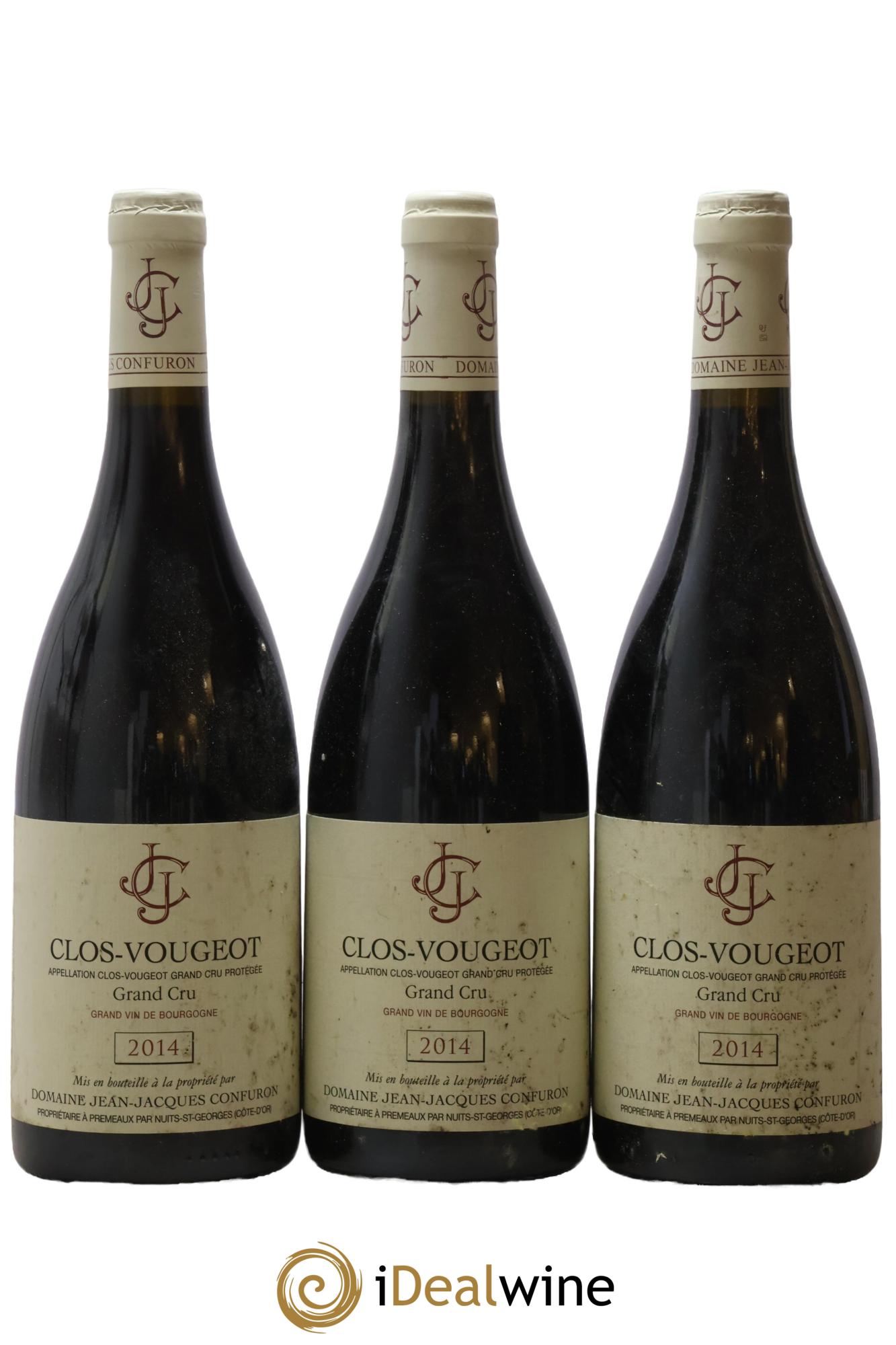 Clos de Vougeot Grand Cru Jean-Jacques Confuron 2014 - Lotto di 3 bottiglie - 0