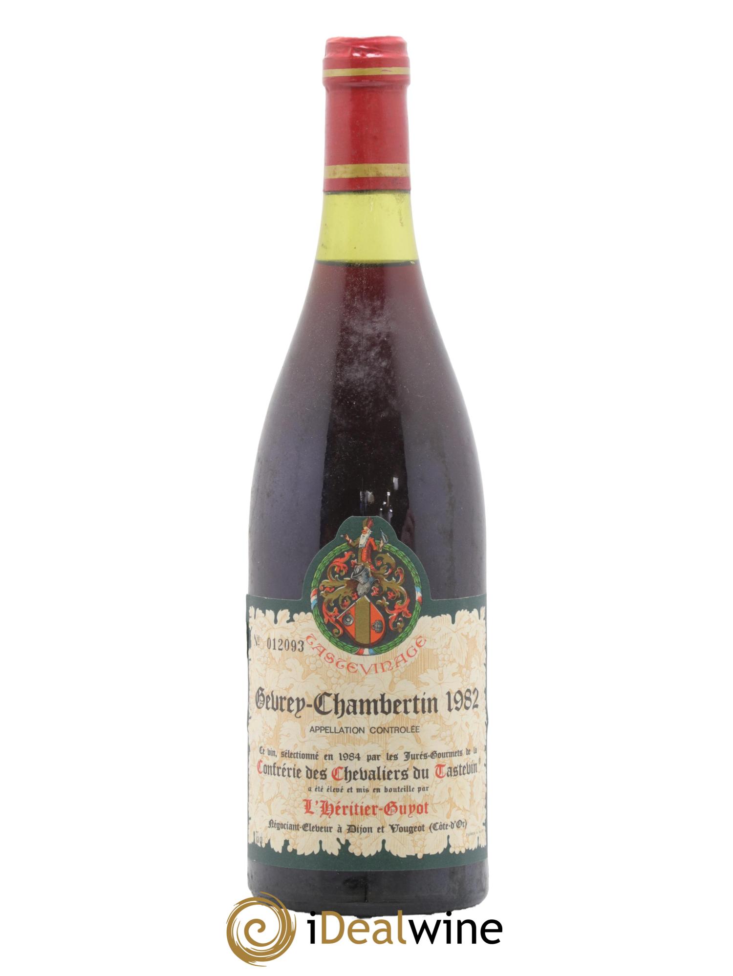 Gevrey-Chambertin Tastevinage L Heritier Guyot 1982 - Lot de 1 bouteille - 0