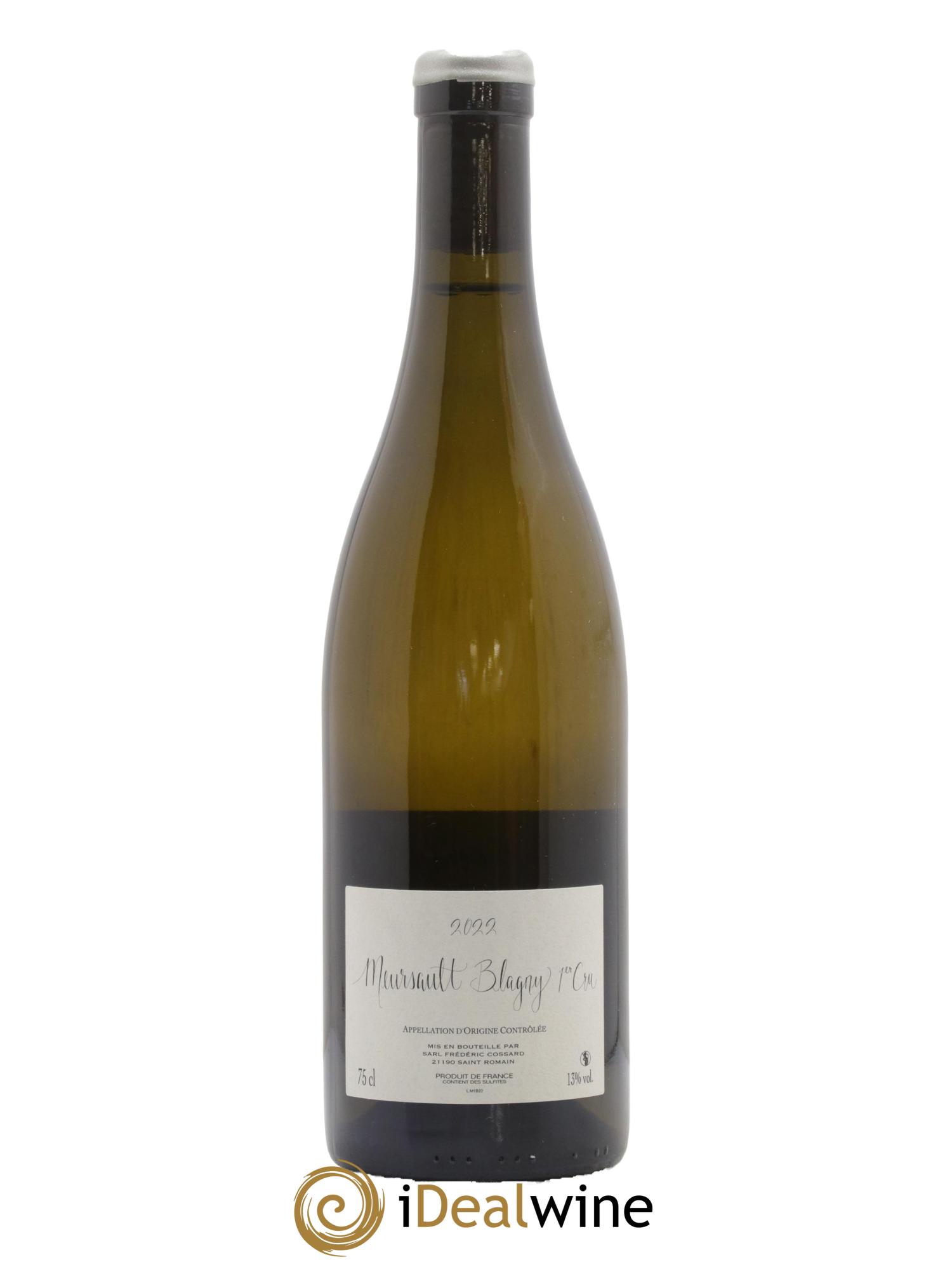Meursault 1er Cru Blagny Fraté Frédéric Cossard 2022 - Lot de 1 bouteille - 1