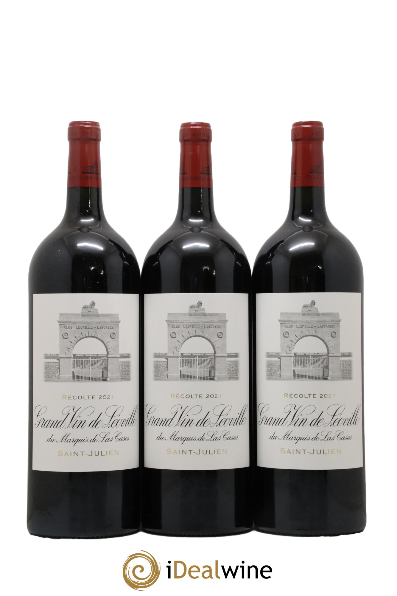 Château Léoville Las Cases 2ème Grand Cru Classé  2021 - Lot of 3 magnums - 0