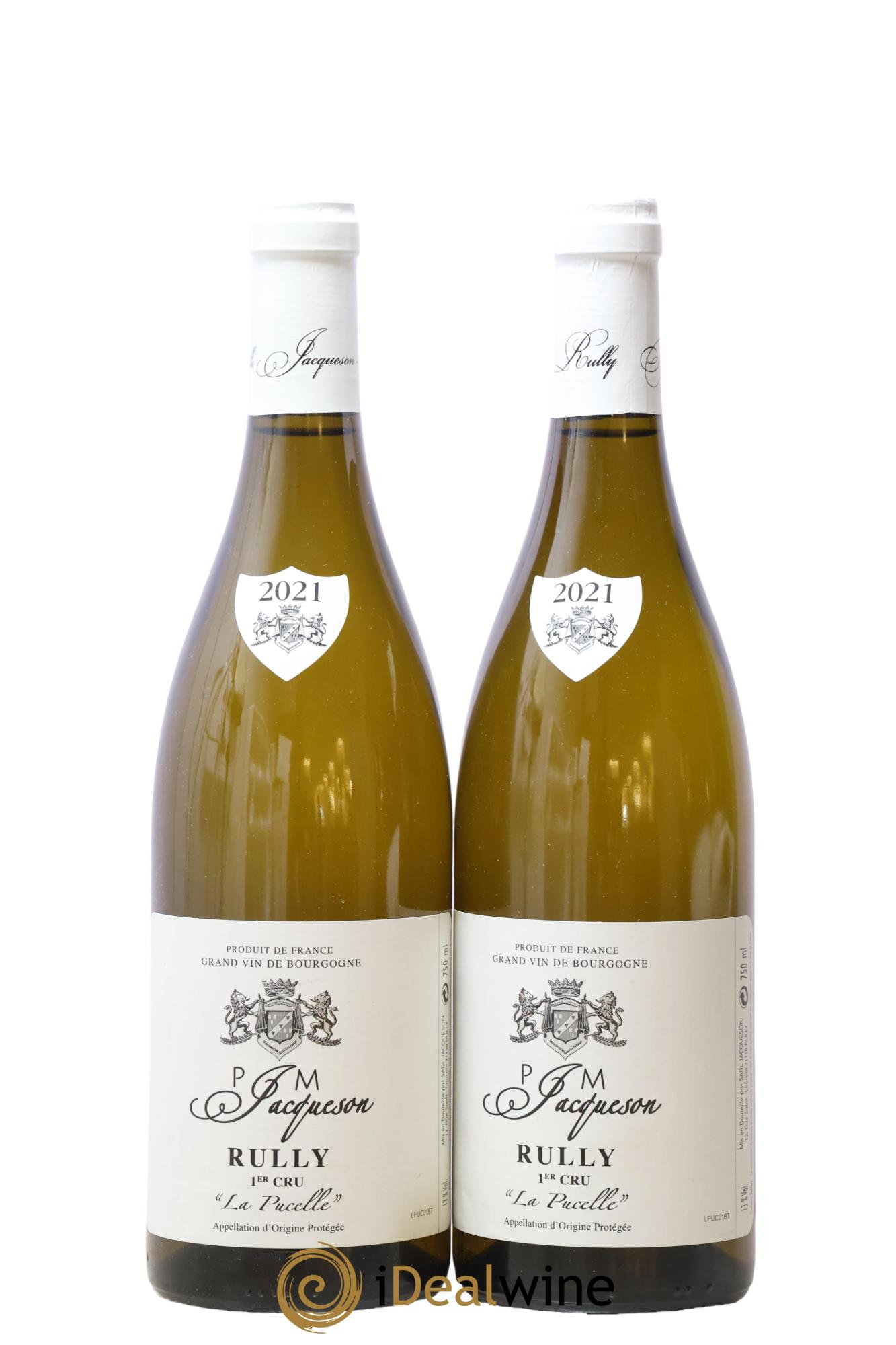 Rully 1er Cru La Pucelle Paul & Marie Jacqueson 2021 - Lot of 2 bottles - 0