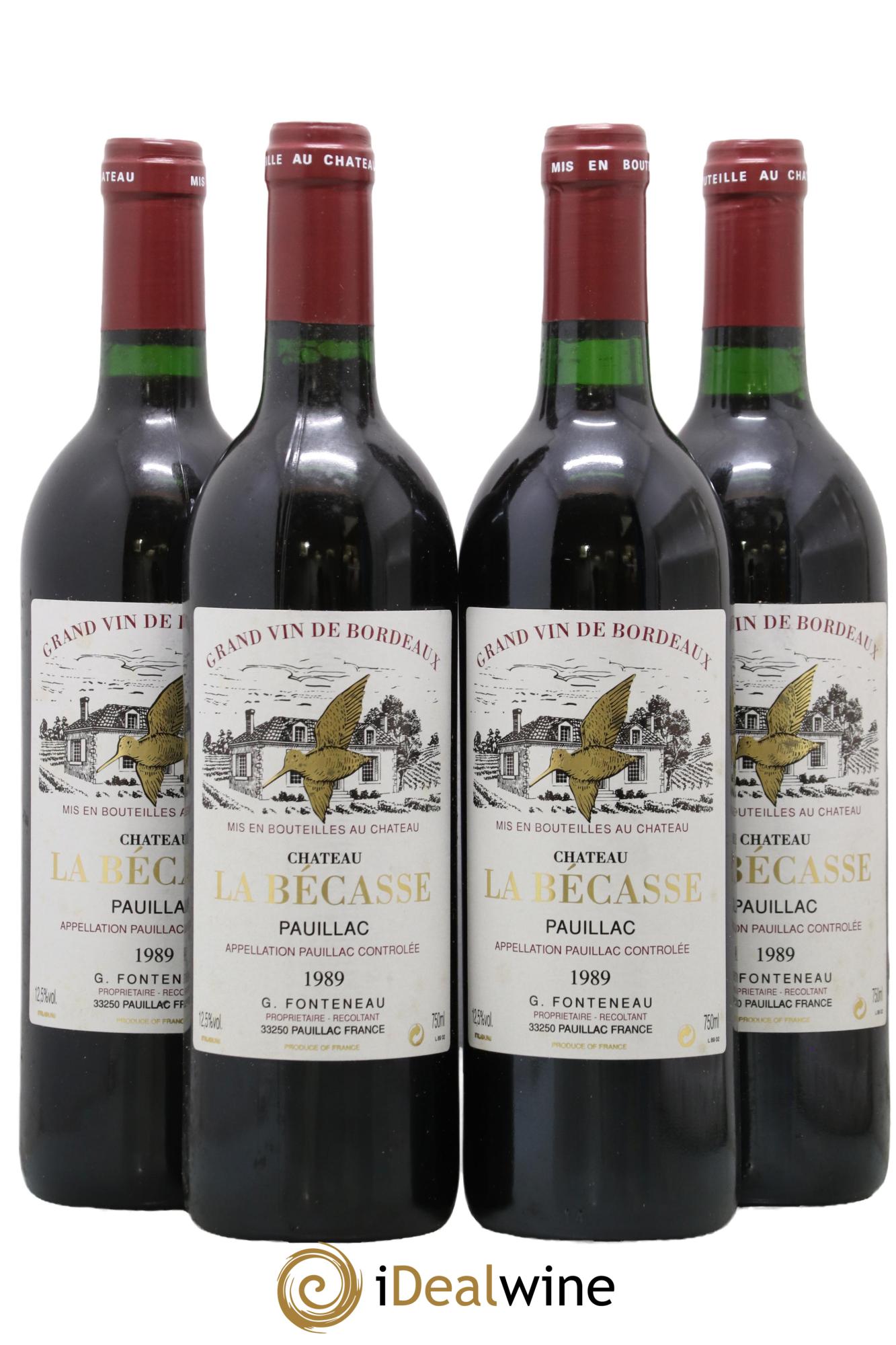 Château la Bécasse 1989 - Posten von 4 Flaschen - 0