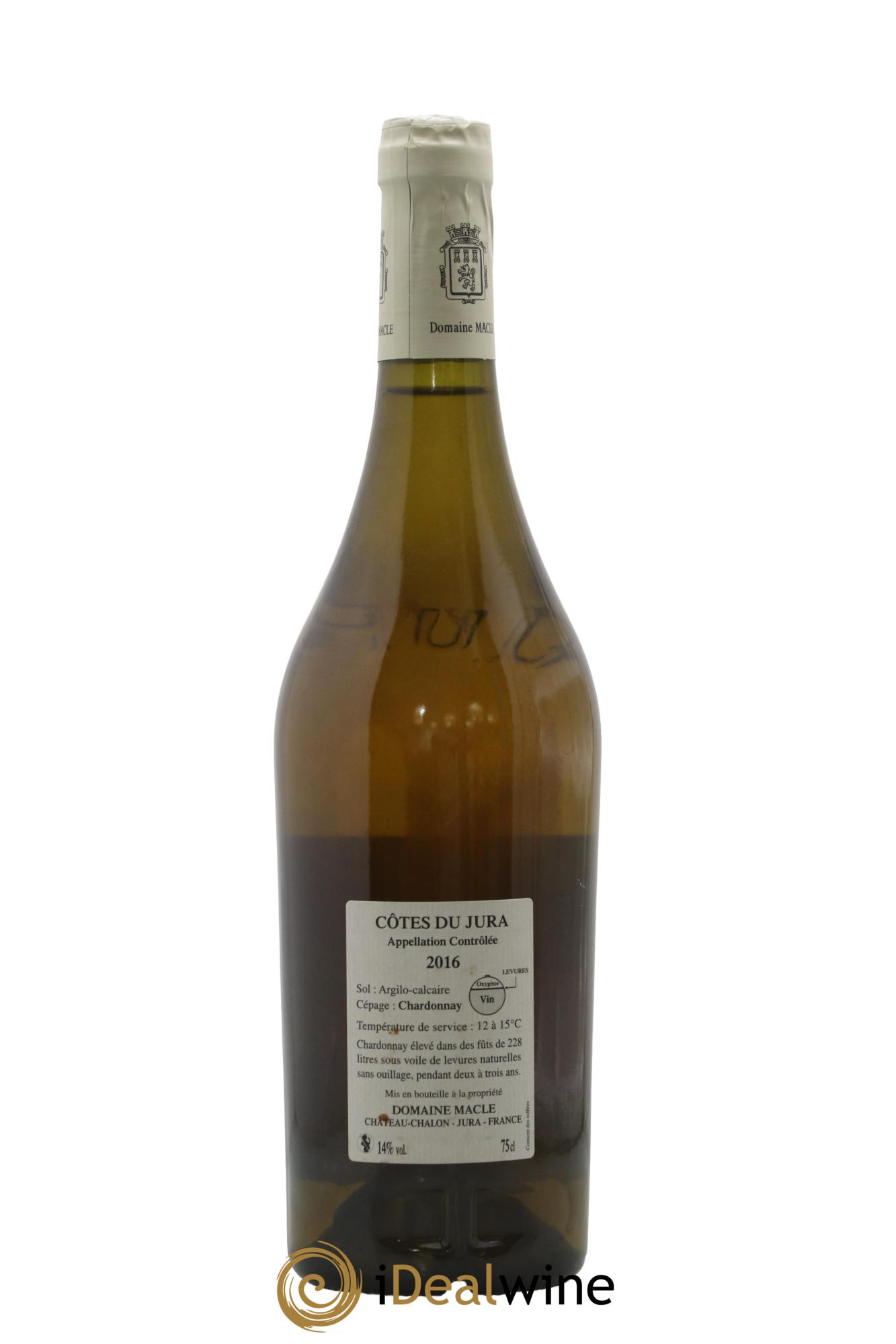Côtes du Jura Chardonnay sous voile Jean Macle 2016 - Lot de 1 bouteille - 1