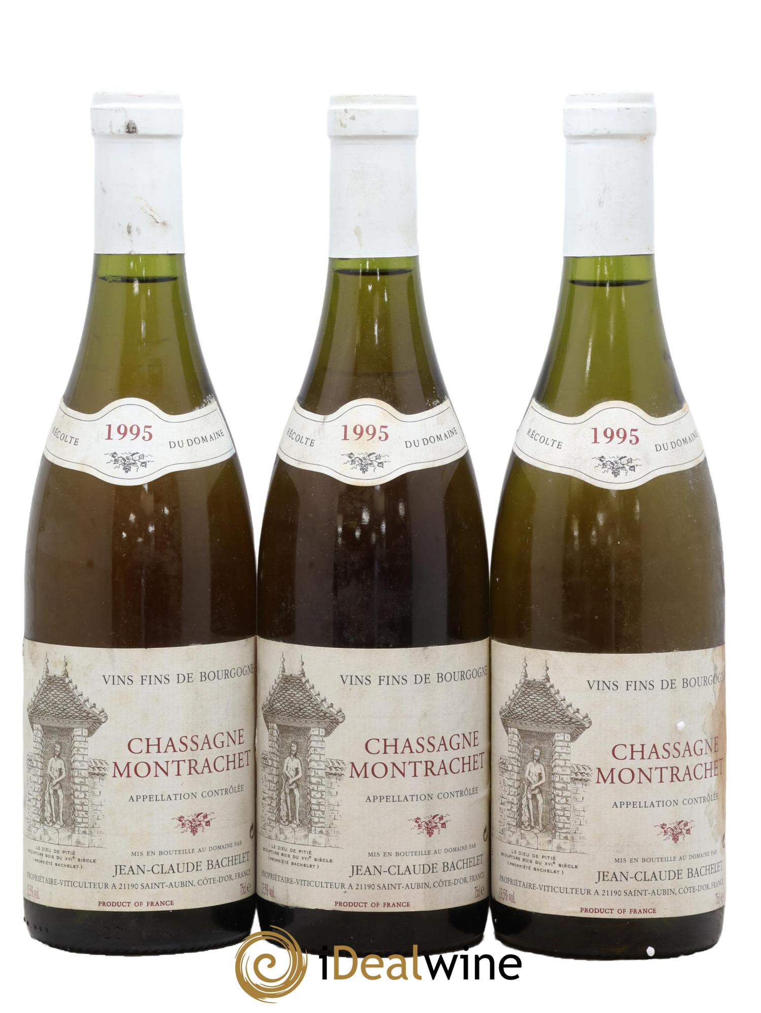 Chassagne-Montrachet Jean-Claude Bachelet 1995 - Posten von 3 Flaschen - 0