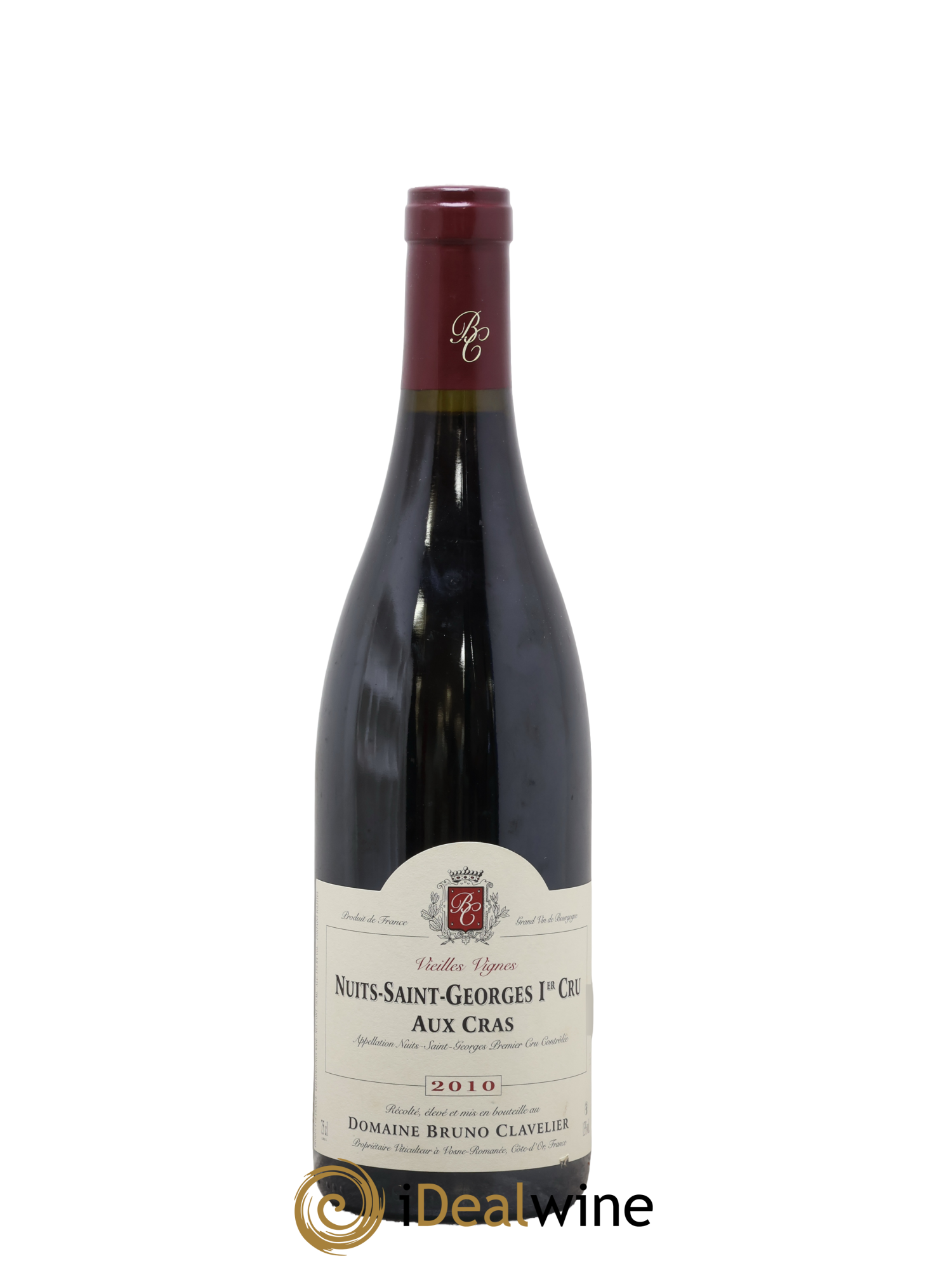 Nuits-Saint-Georges 1er Cru Aux Cras Vieilles Vignes Bruno Clavelier 2010 - Lot de 1 bouteille - 0
