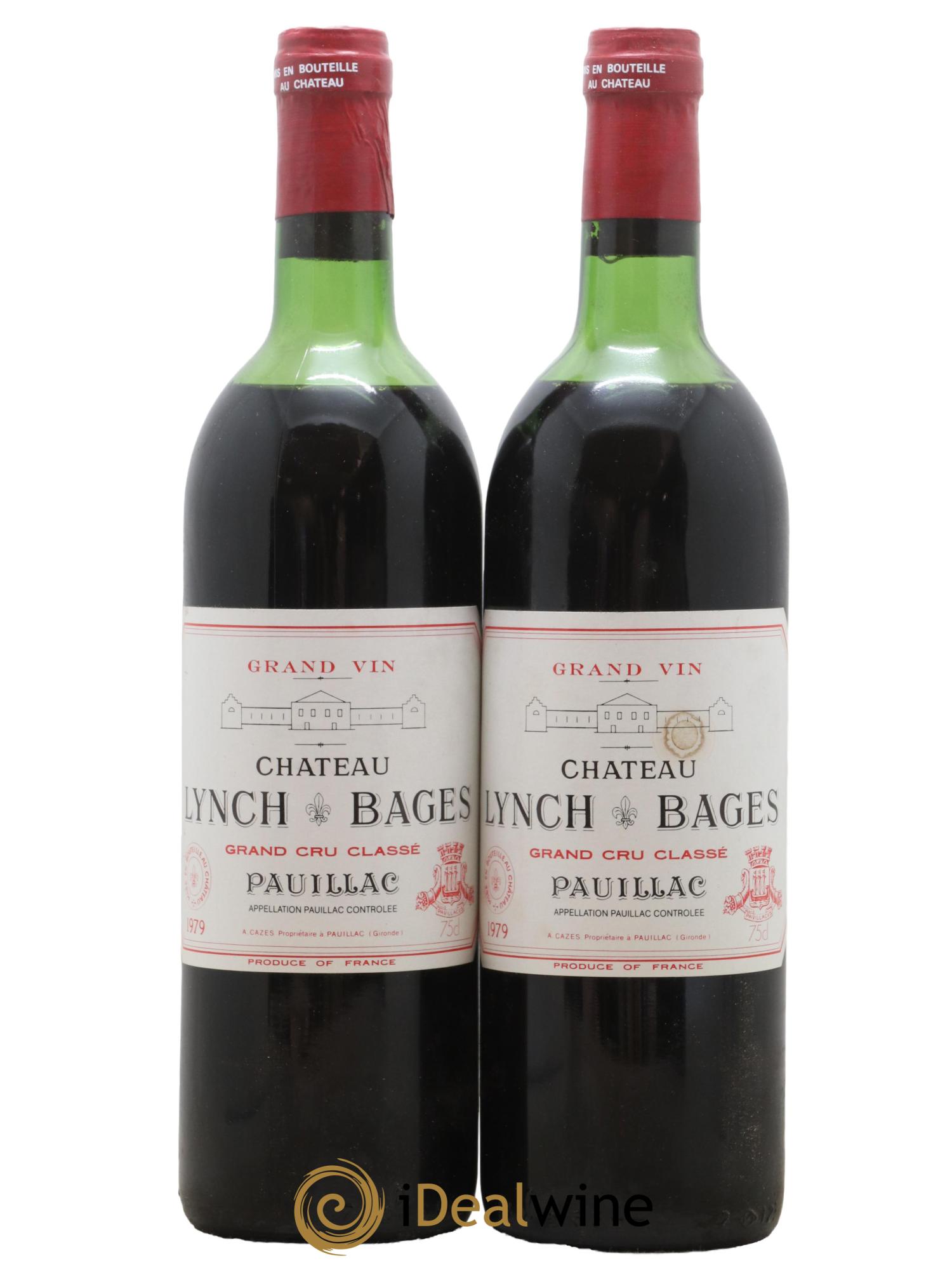 Château Lynch Bages 5ème Grand Cru Classé 1979 - Lot de 2 bouteilles - 0