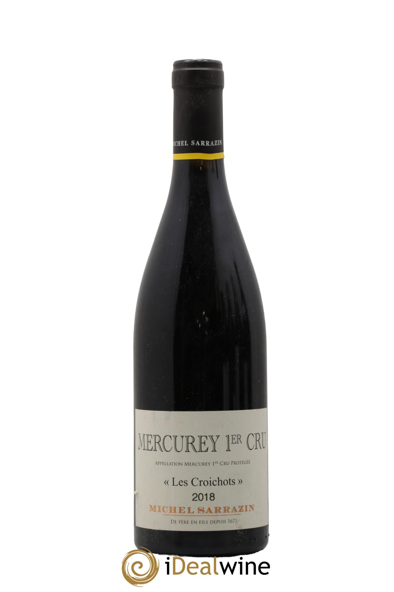 Mercurey 1er Cru Les Croichots Michel Sarrazin 2018 - Lot de 1 bouteille - 0