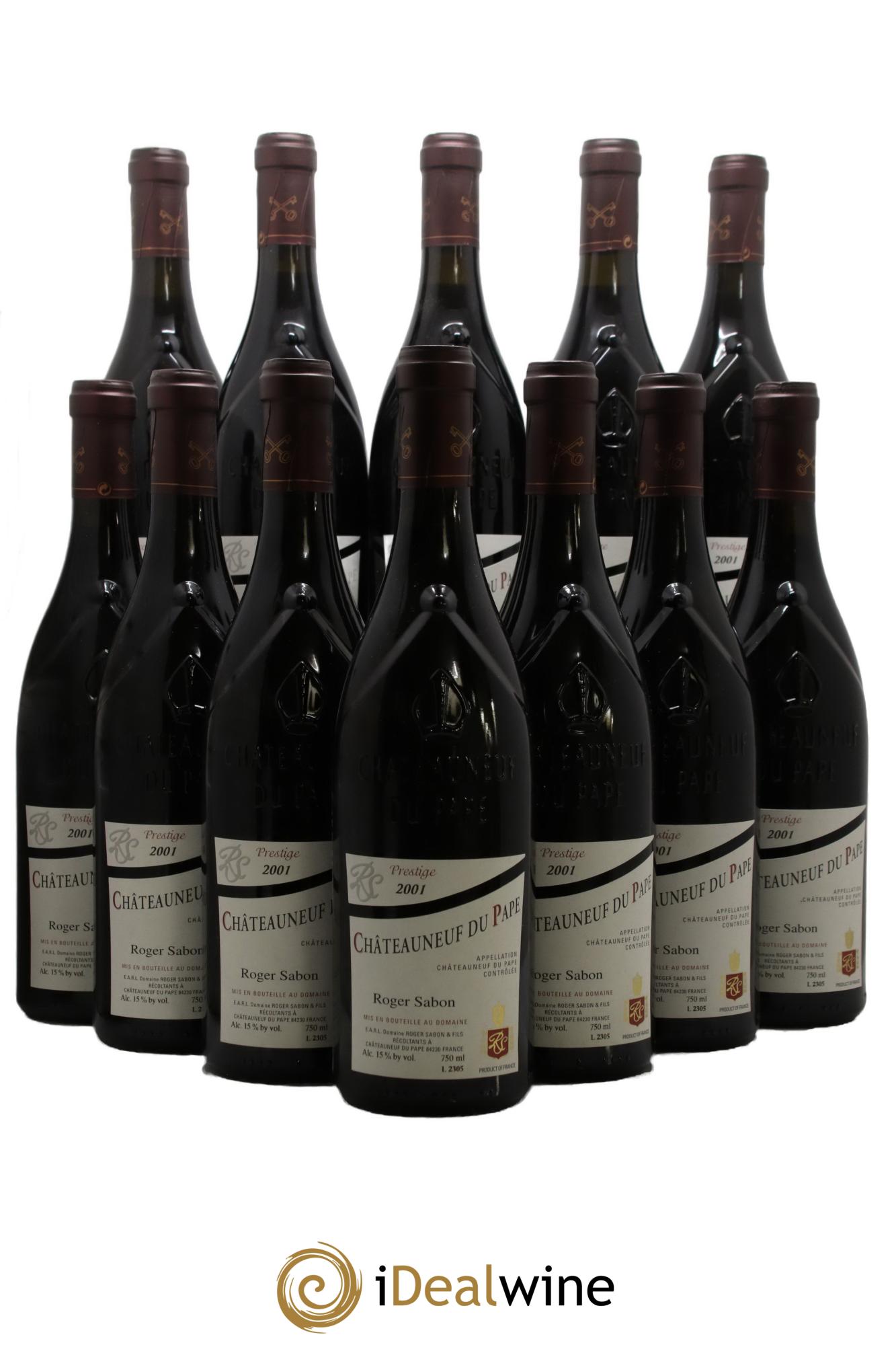 Châteauneuf-du-Pape Cuvée Prestige Roger Sabon (Domaine)  2001 - Lot de 12 bouteilles - 0