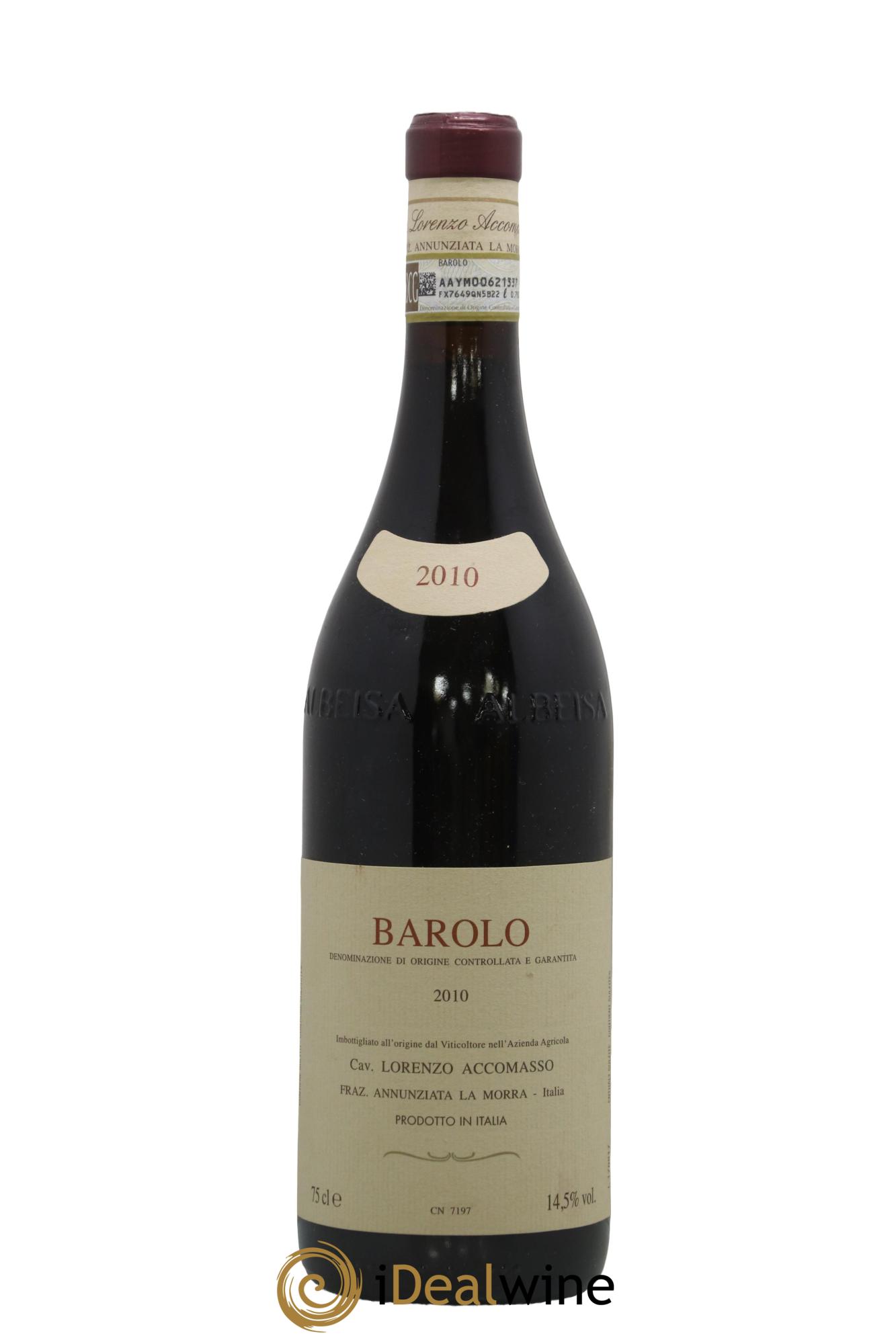 Barolo Lorenzo Accomasso 2010 - Lot de 1 bouteille - 0