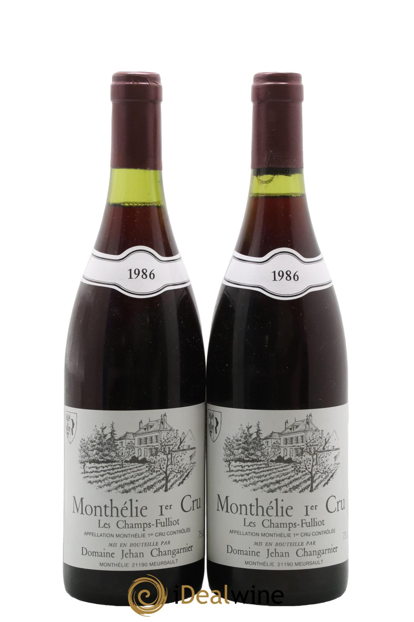 Monthélie 1er Cru Les Champs Fulliot Domaine Changarnier 1986 - Lot de 2 bouteilles - 0