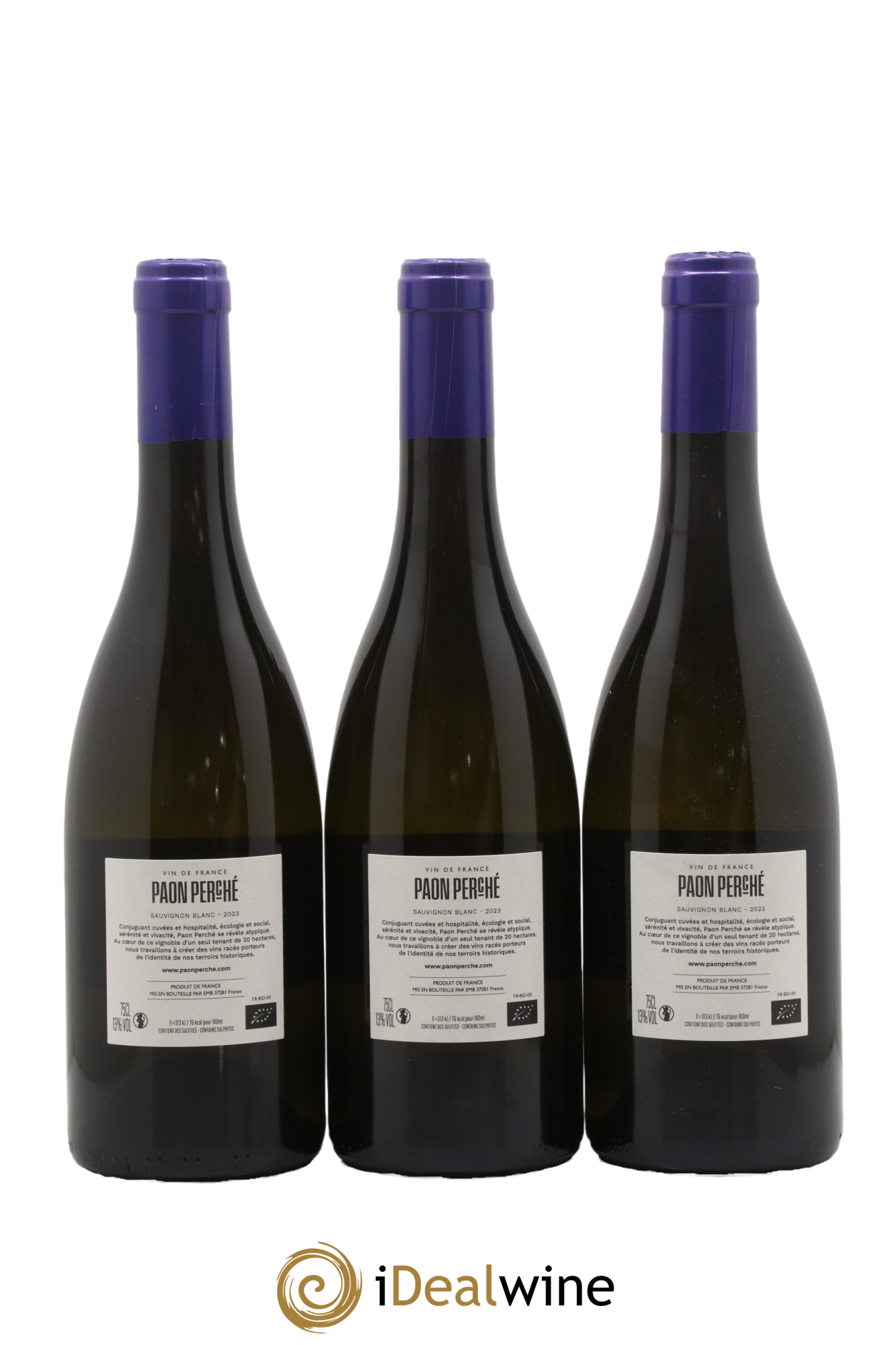 Vin de France Sauvage Domaine Paon Perché 2023 - Lot de 3 bouteilles - 1