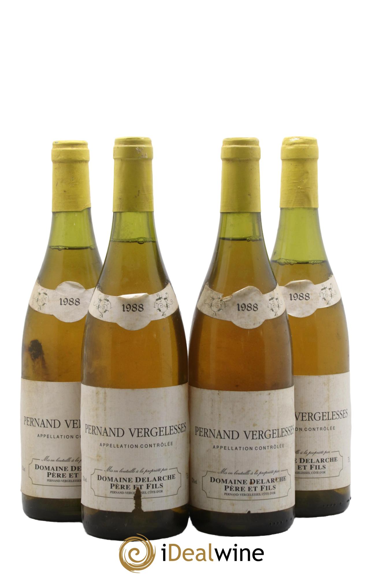 Pernand-Vergelesses Delarche Père et Fils 1988 - Lot of 4 bottles - 0