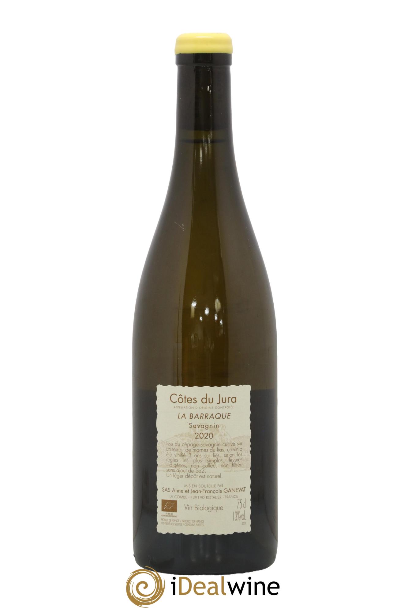 Côtes du Jura La Barraque Savagnin Anne et Jean François Ganevat 2020 - Lot de 1 bouteille - 1