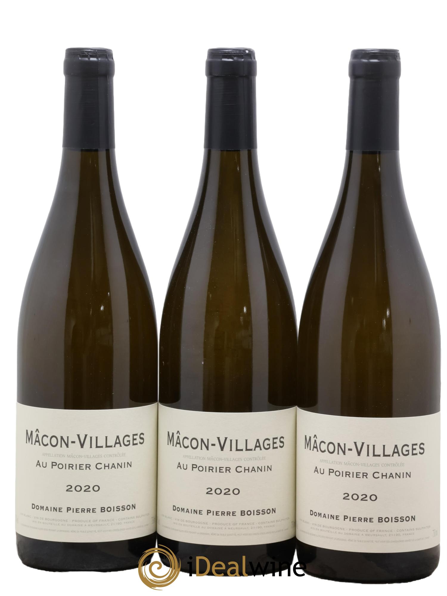 Mâcon-Villages Au Poirier Chanin Pierre Boisson 2020 - Lot of 3 bottles - 0