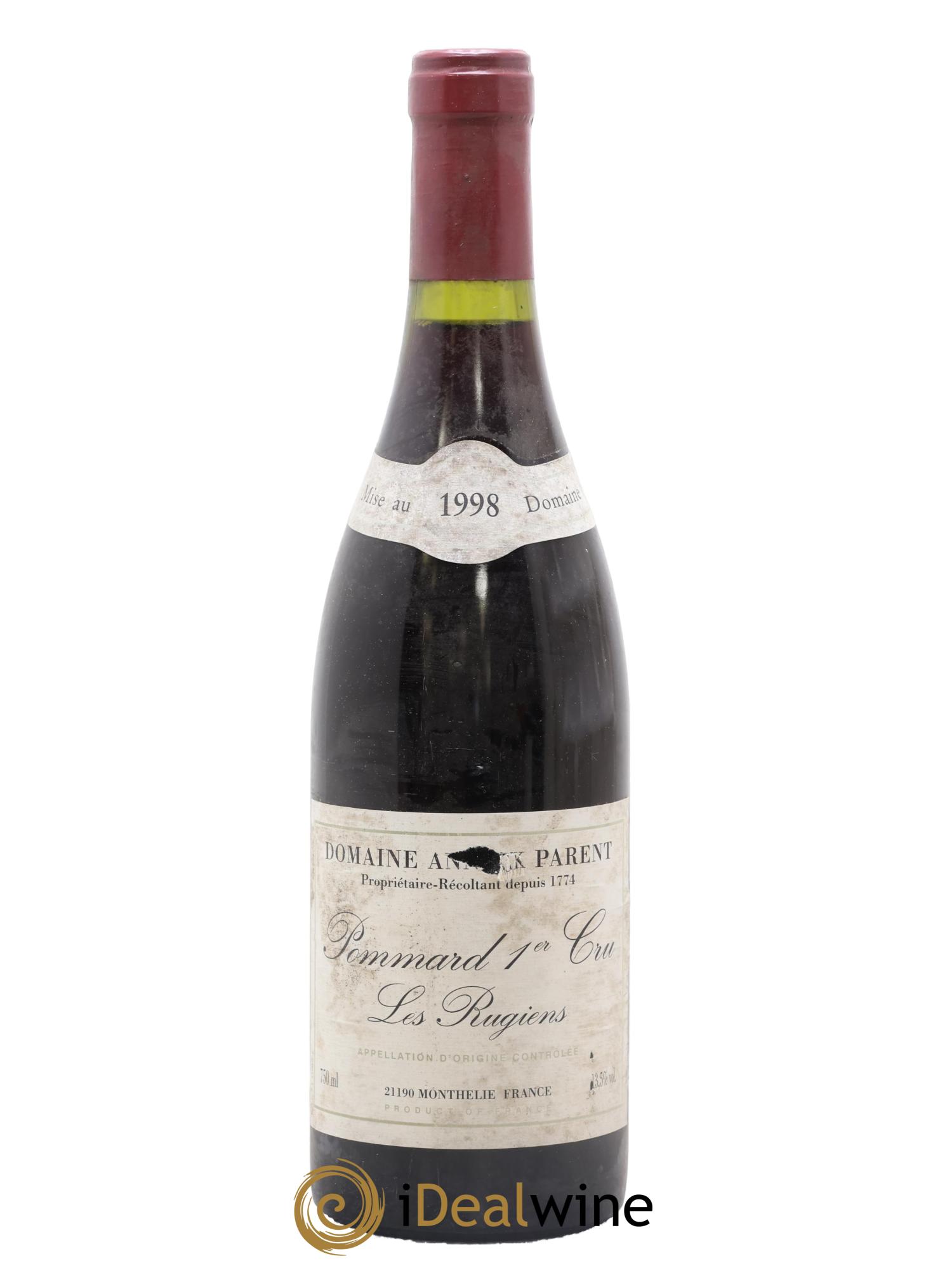 Pommard 1er Cru Les Rugiens Parent (Domaine) 1998 - Lot de 1 bouteille - 0