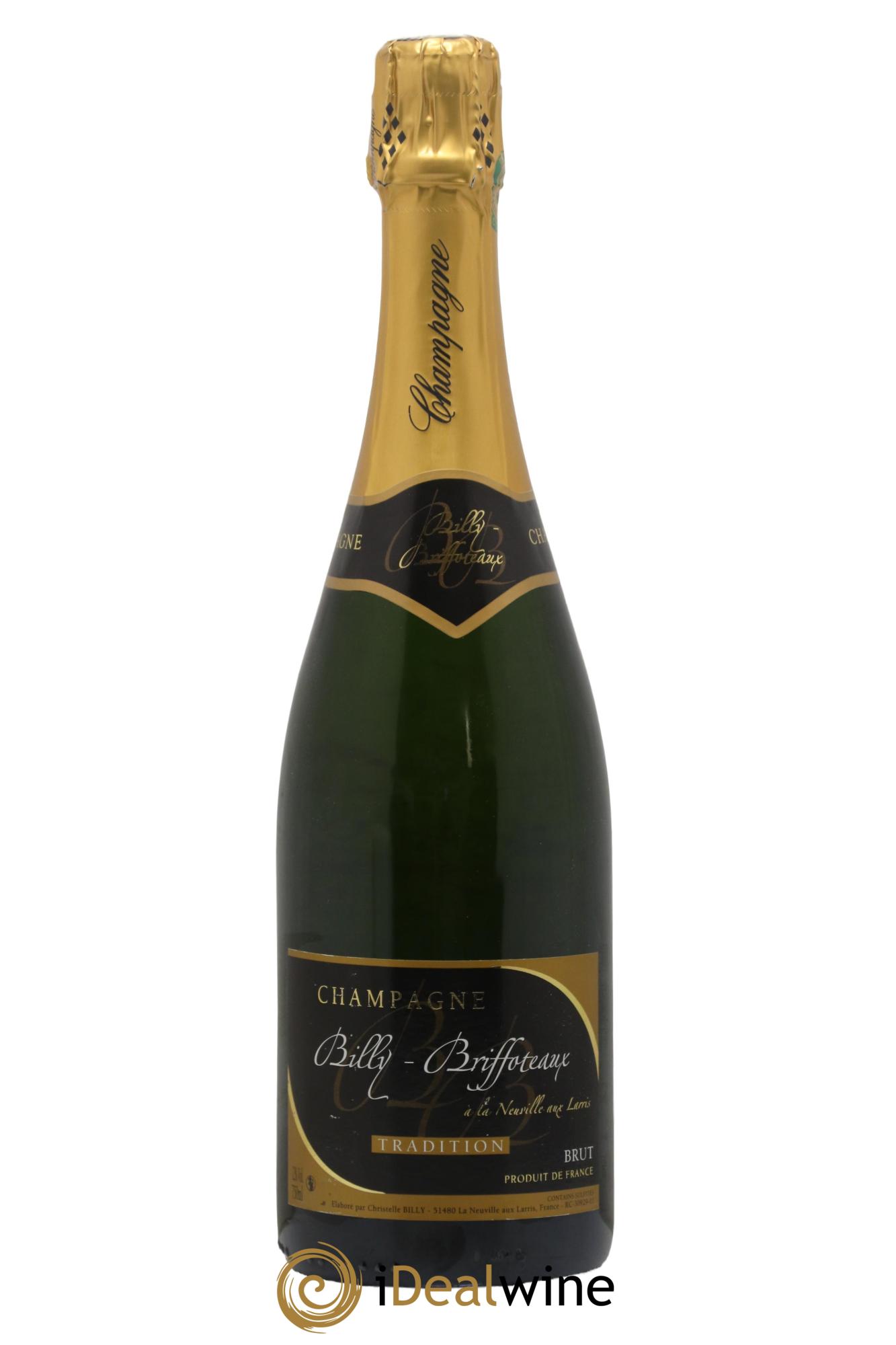 Champagne Brut Tradition Billy Briffoteaux - Lot de 1 bouteille - 0