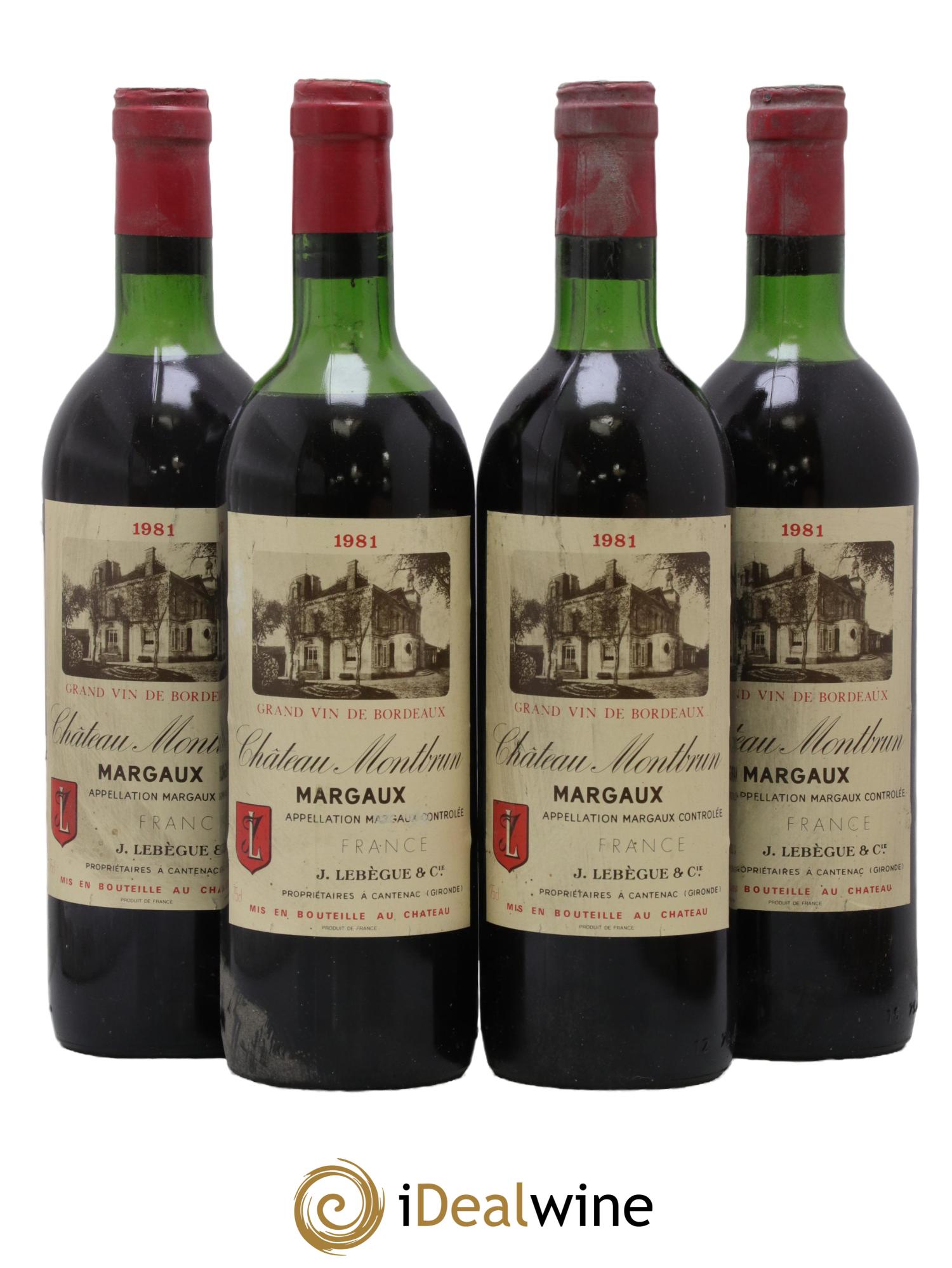 Château Montbrun Cru Bourgeois  1981 - Lotto di 4 bottiglie - 0