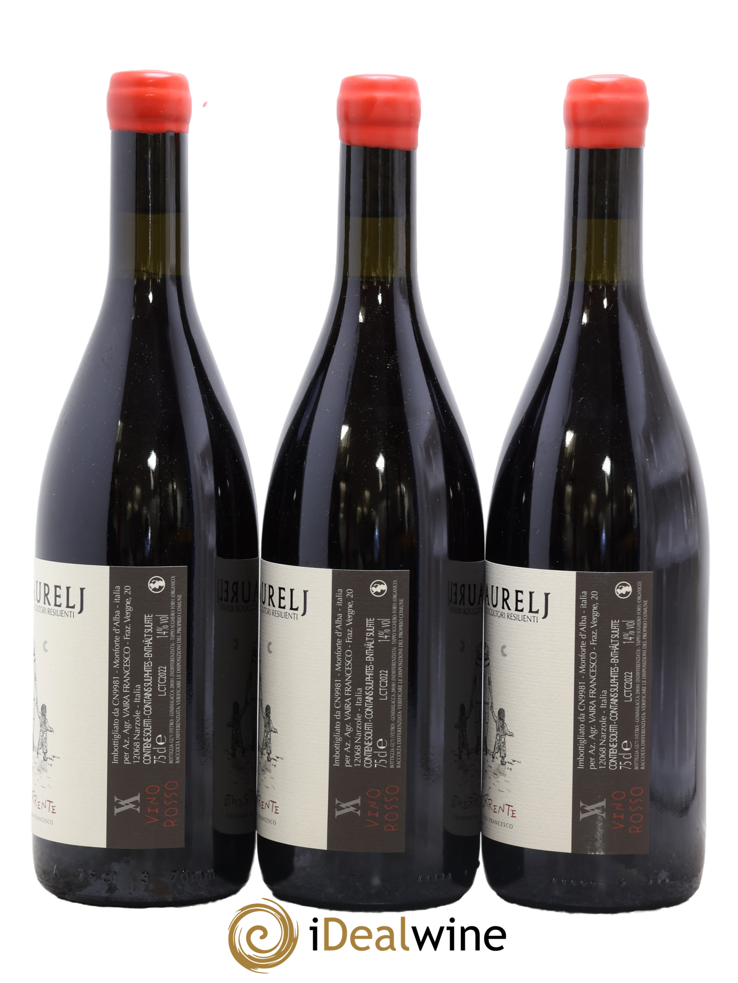 Italie Vino Rosso Controcorrente Vaira Aurelj 2022 - Lot of 3 bottles - 1