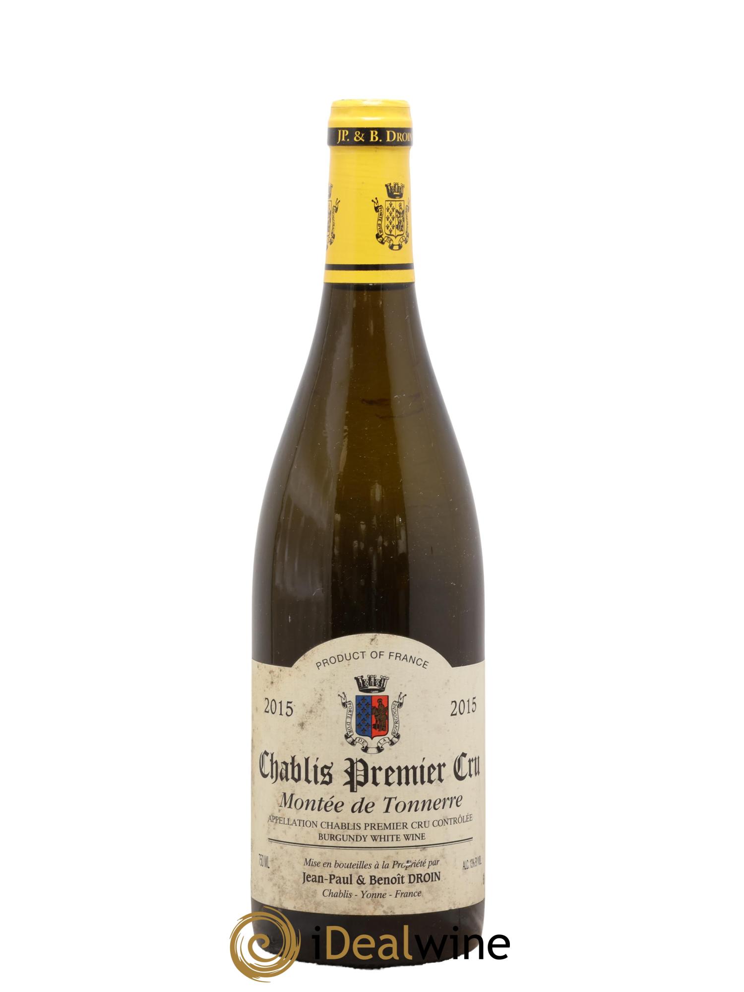 Chablis 1er Cru Montée de Tonnerre Jean-Paul & Benoît Droin (Domaine) 2015 - Lot de 1 bouteille - 0