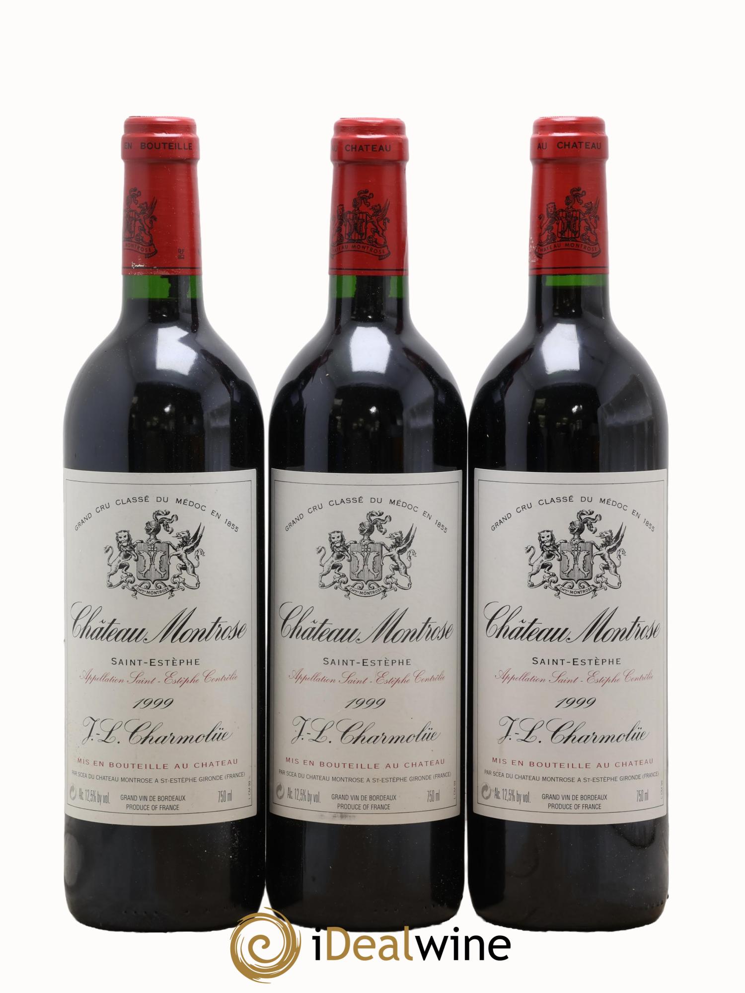 Château Montrose 2ème Grand Cru Classé 1999 - Lot de 3 bouteilles - 0