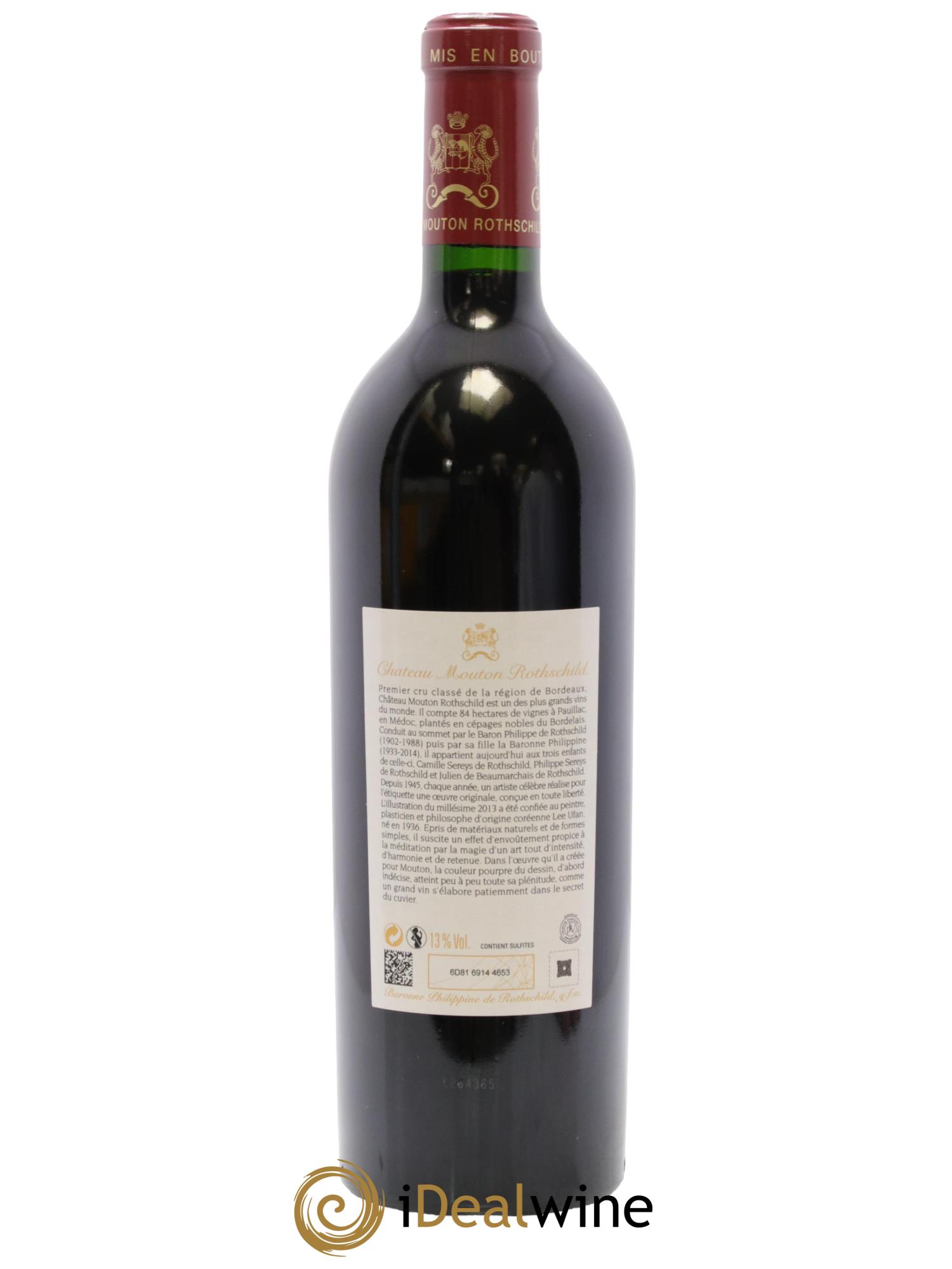 Château Mouton Rothschild 1er Grand Cru Classé 2013 - Posten von 1 Flasche - 2