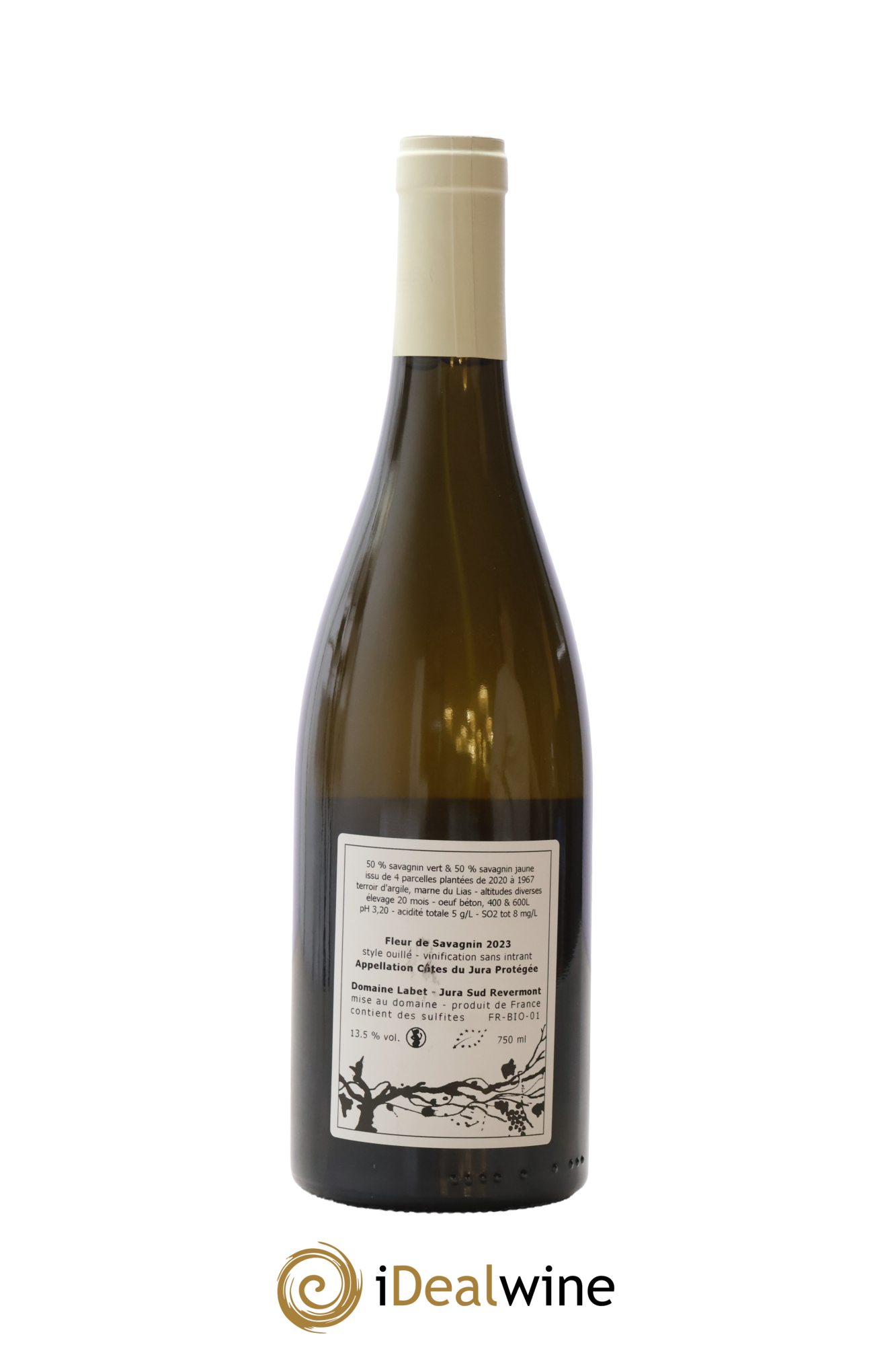 Côtes du Jura Fleur de Savagnin Romain - Julien  - Charline Labet 2023 - Lot de 1 bouteille - 1