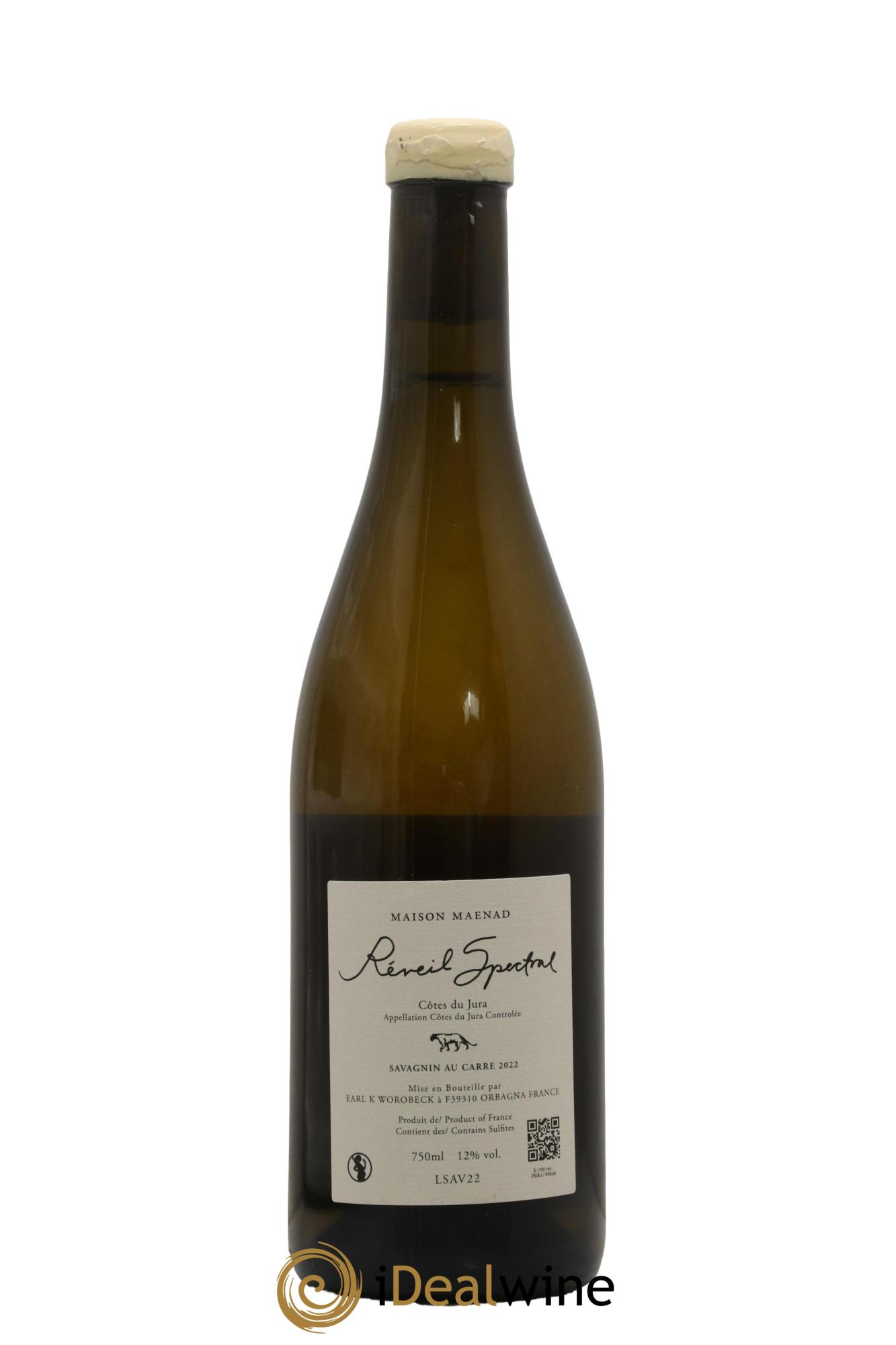 Côtes du Jura Au carré Réveil Spectral Katie Worobeck Maison Maenad 2022 - Lot de 1 bouteille - 1