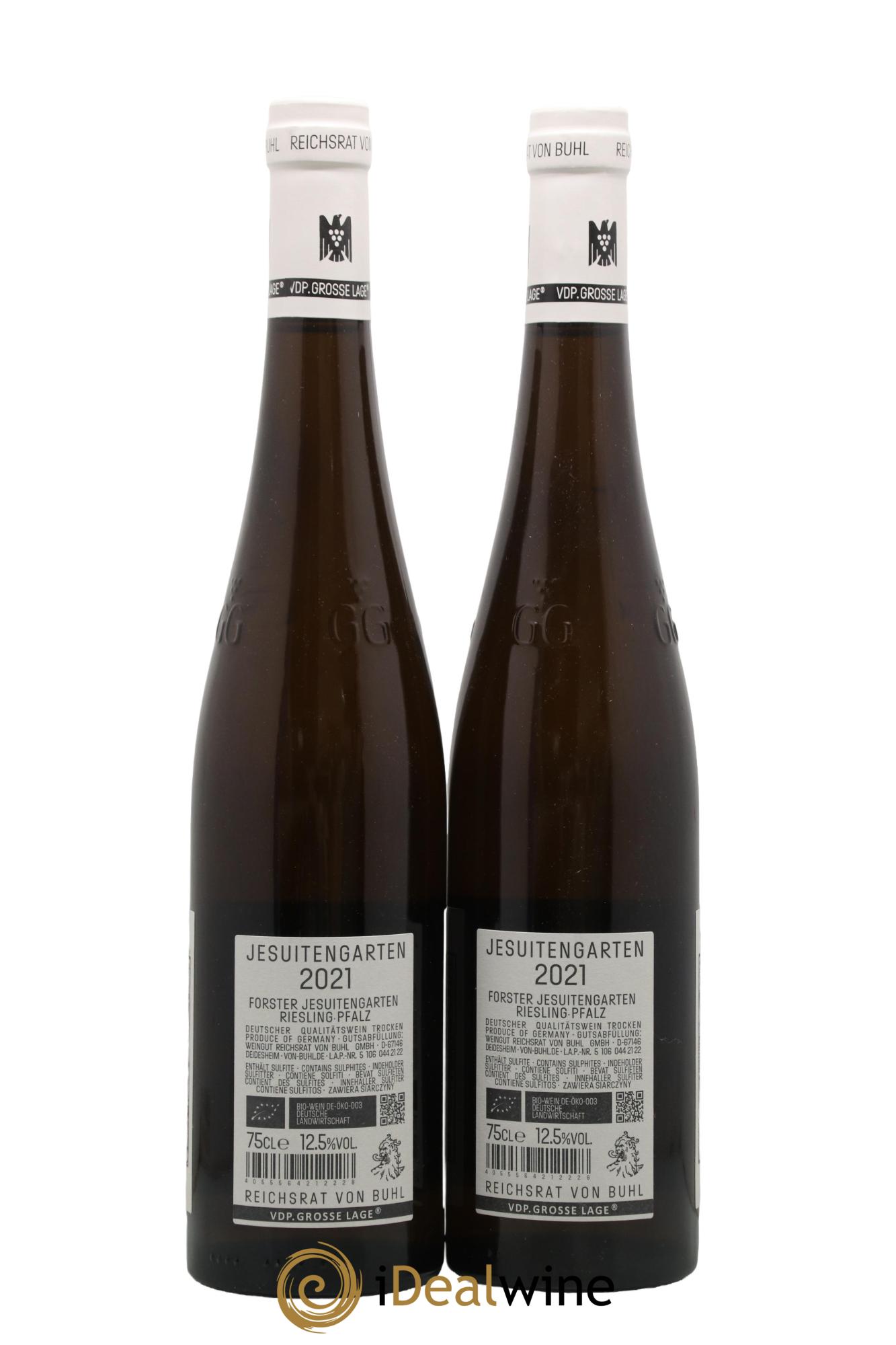 Allemagne Pfalz Riesling Forster Jesuitengarten GG Reichsrat Von Buhl 2021 - Lot de 2 bouteilles - 1