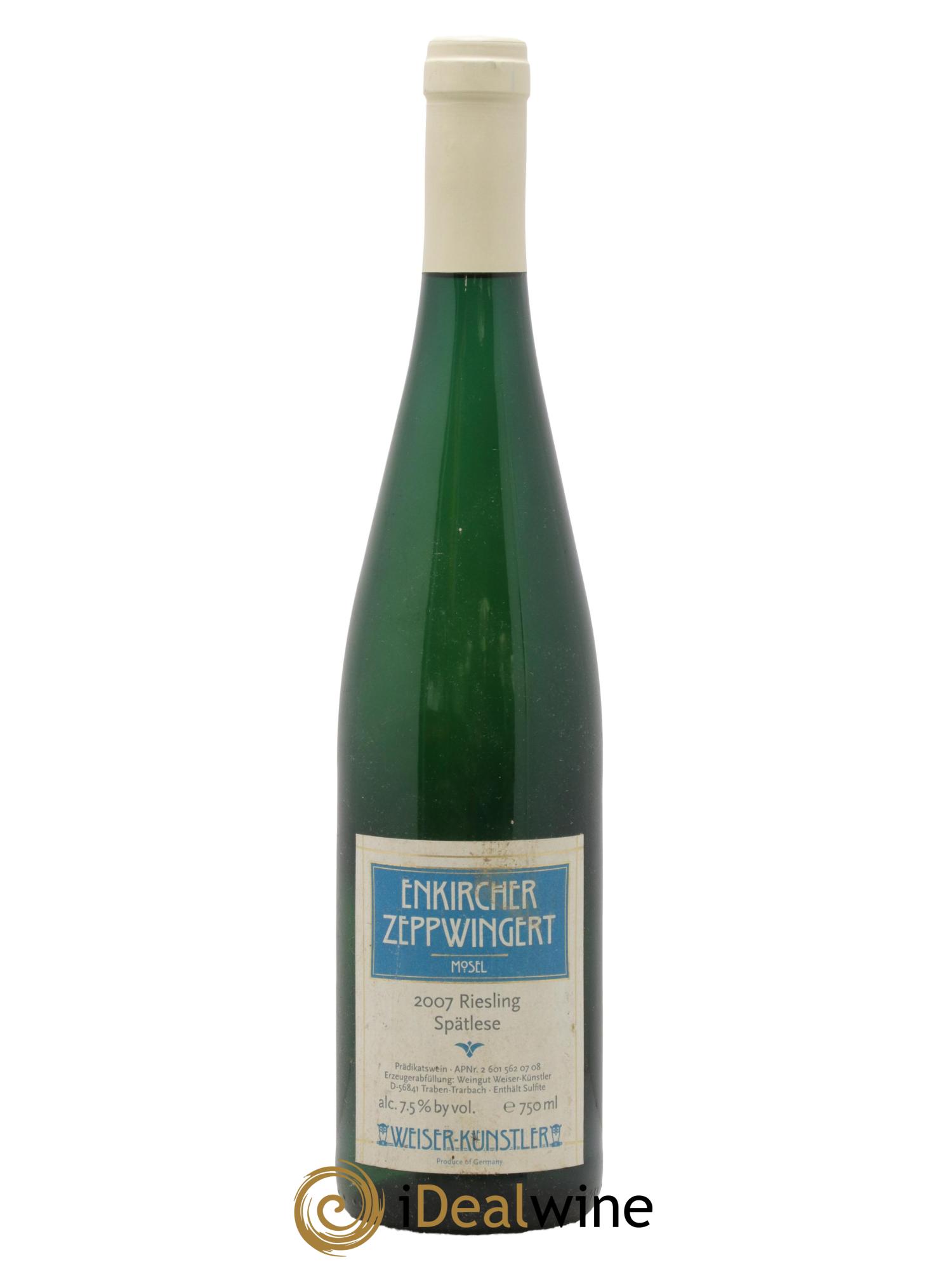 Allemagne Mosel Enkircher Zeppwingert Riesling Spätlese Weiser Künstler 2007 - Posten von 1 Flasche - 0