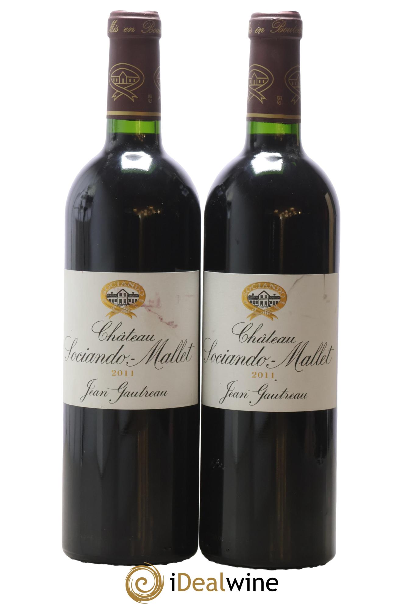Château Sociando Mallet - Cuvée Jean Gautreau 2011 - Lot of 2 bottles - 0