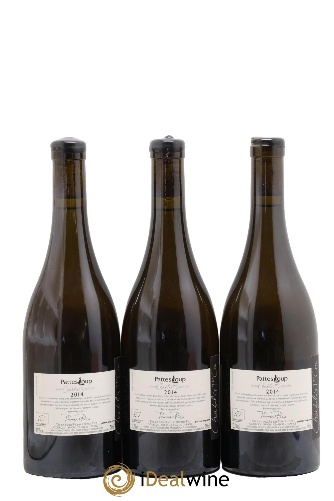 Chablis 1er Cru Butteaux Pattes Loup (Domaine) 2014 - Posten von 3 Flaschen - 1
