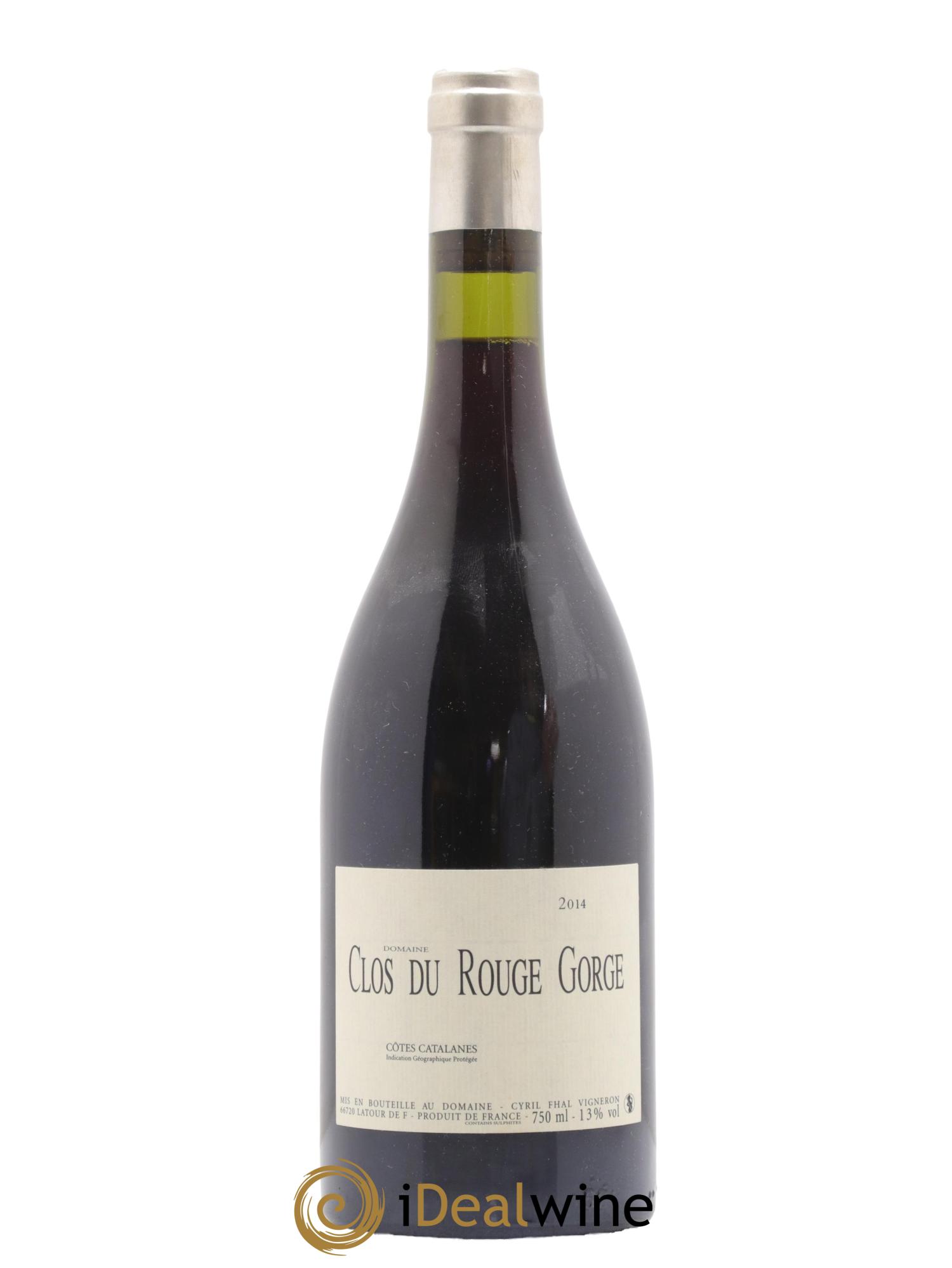 Côtes Catalanes Clos du Rouge Gorge Cyril Fhal 2014 - Lot de 1 bouteille - 0