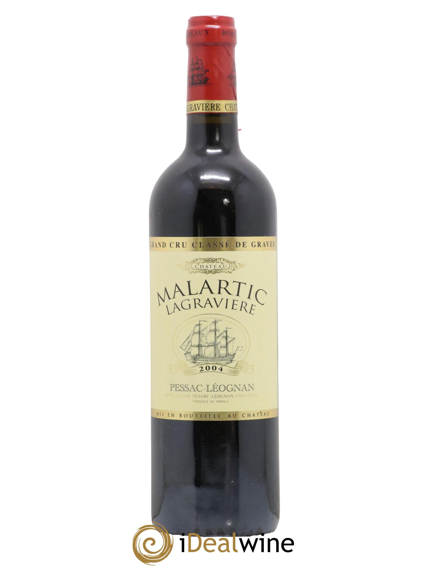 Château Malartic-Lagravière Cru Classé de Graves 2004 - Lot de 1 bouteille - 0