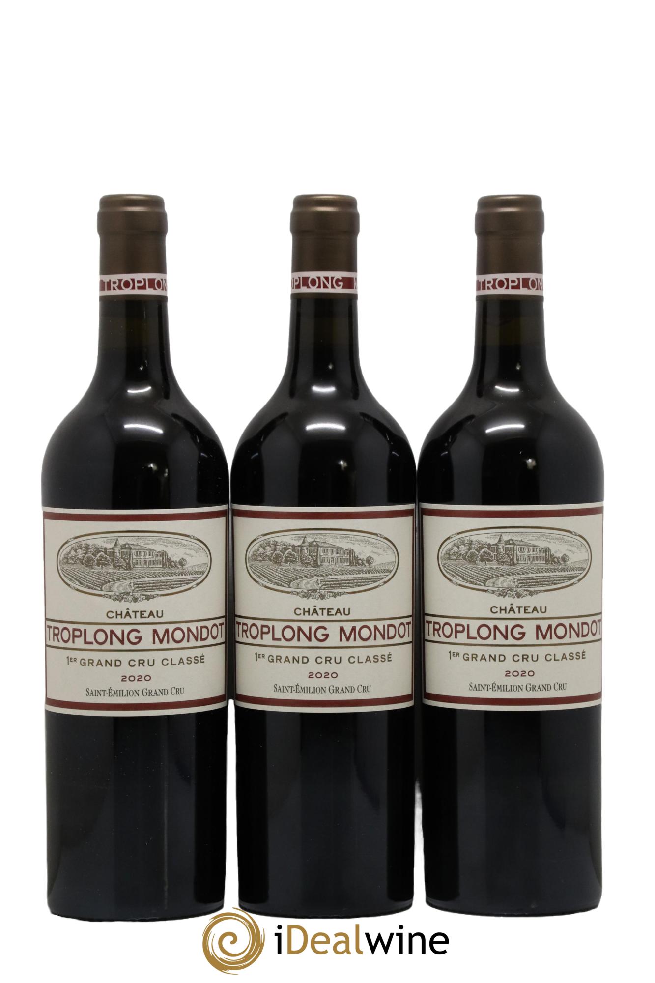 Château Troplong Mondot 1er Grand Cru Classé B 2020 - Posten von 3 Flaschen - 0