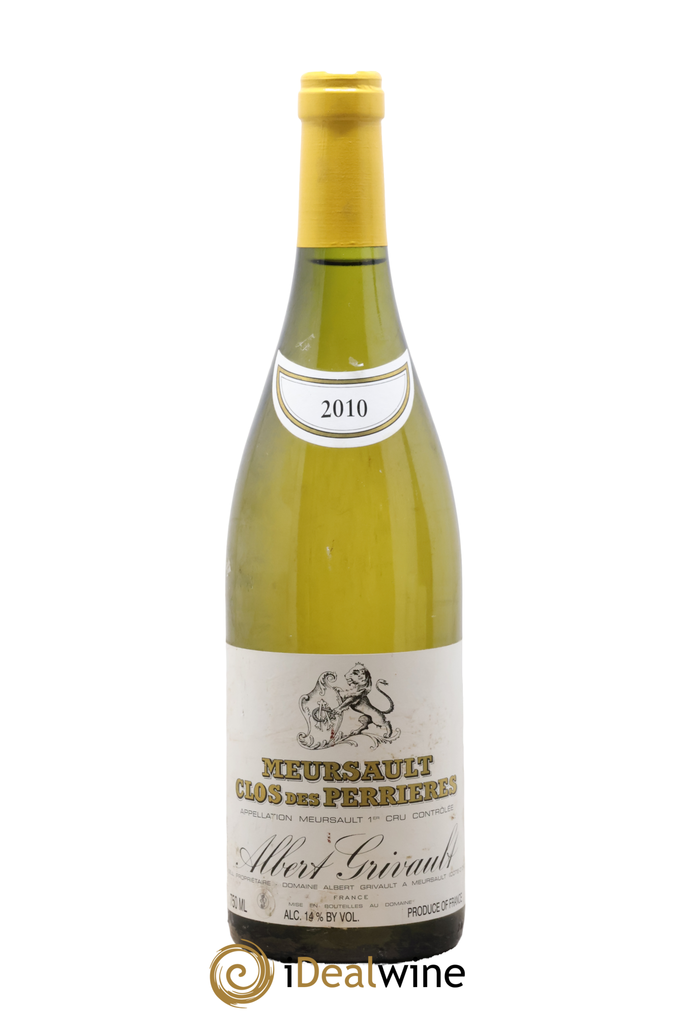 Meursault 1er Cru Clos des Perrières Monopole Albert Grivault 2010 - Lot de 1 bouteille - 0
