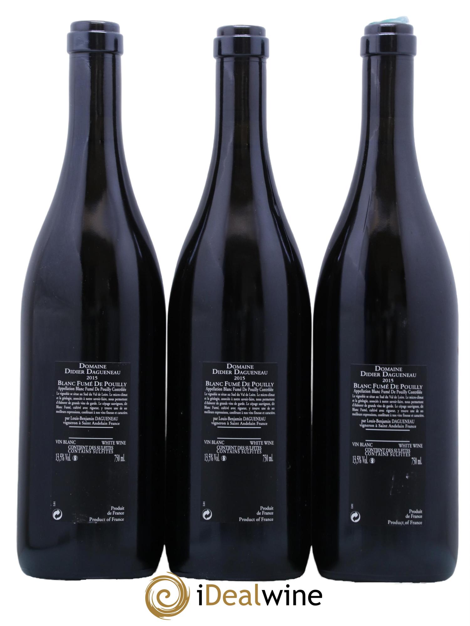 Vin de France (anciennement Pouilly-Fumé) Silex Dagueneau (Domaine Didier - Louis-Benjamin) 2015 - Posten von 3 Flaschen - 1