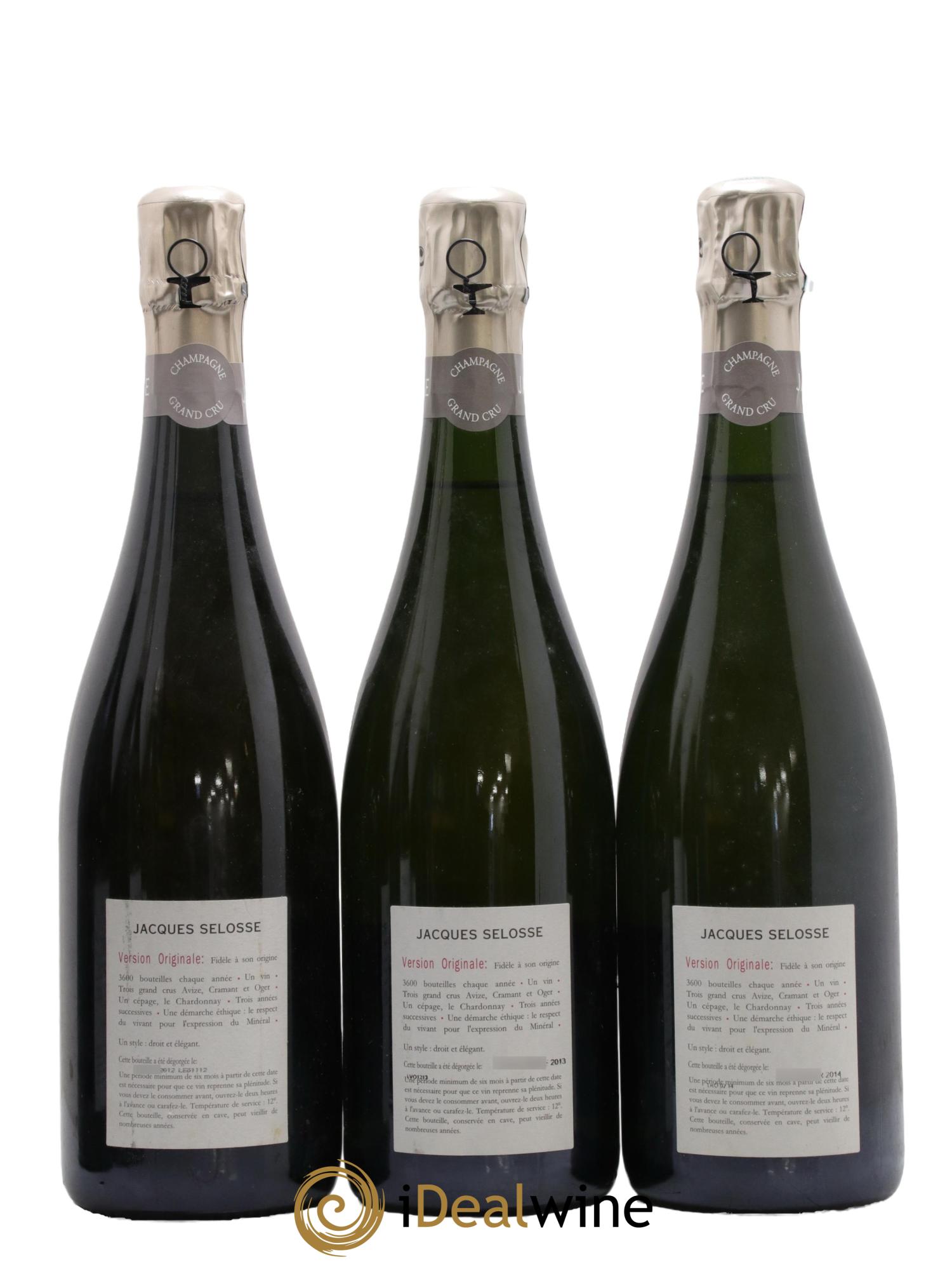 Version Originale Jacques Selosse - Lot of 3 bottles - 1