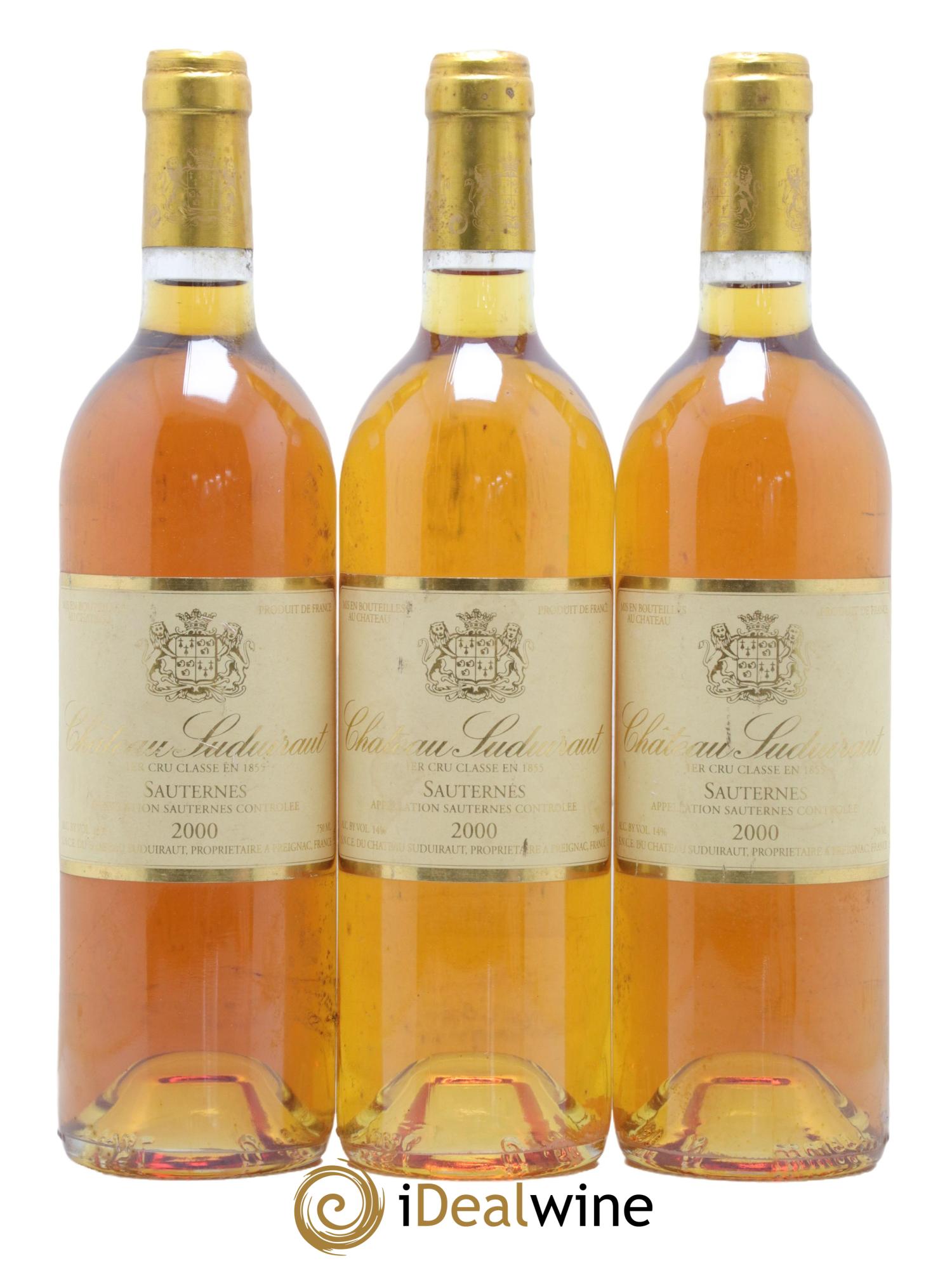 Château Suduiraut 1er Grand Cru Classé 2000 - Lotto di 3 bottiglie - 0