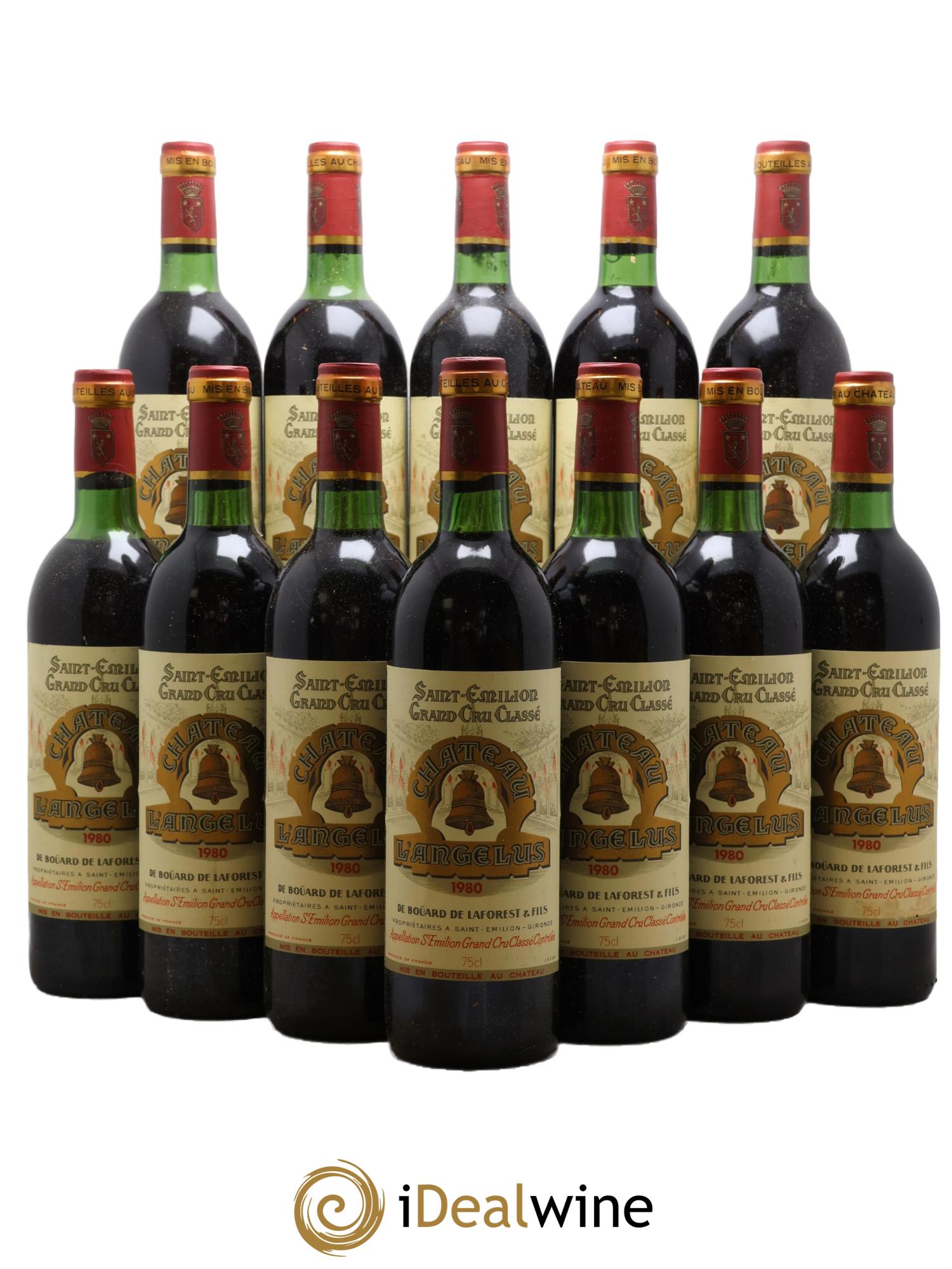 Château Angélus 1er Grand Cru Classé A 1980 - Lot de 12 bouteilles - 0