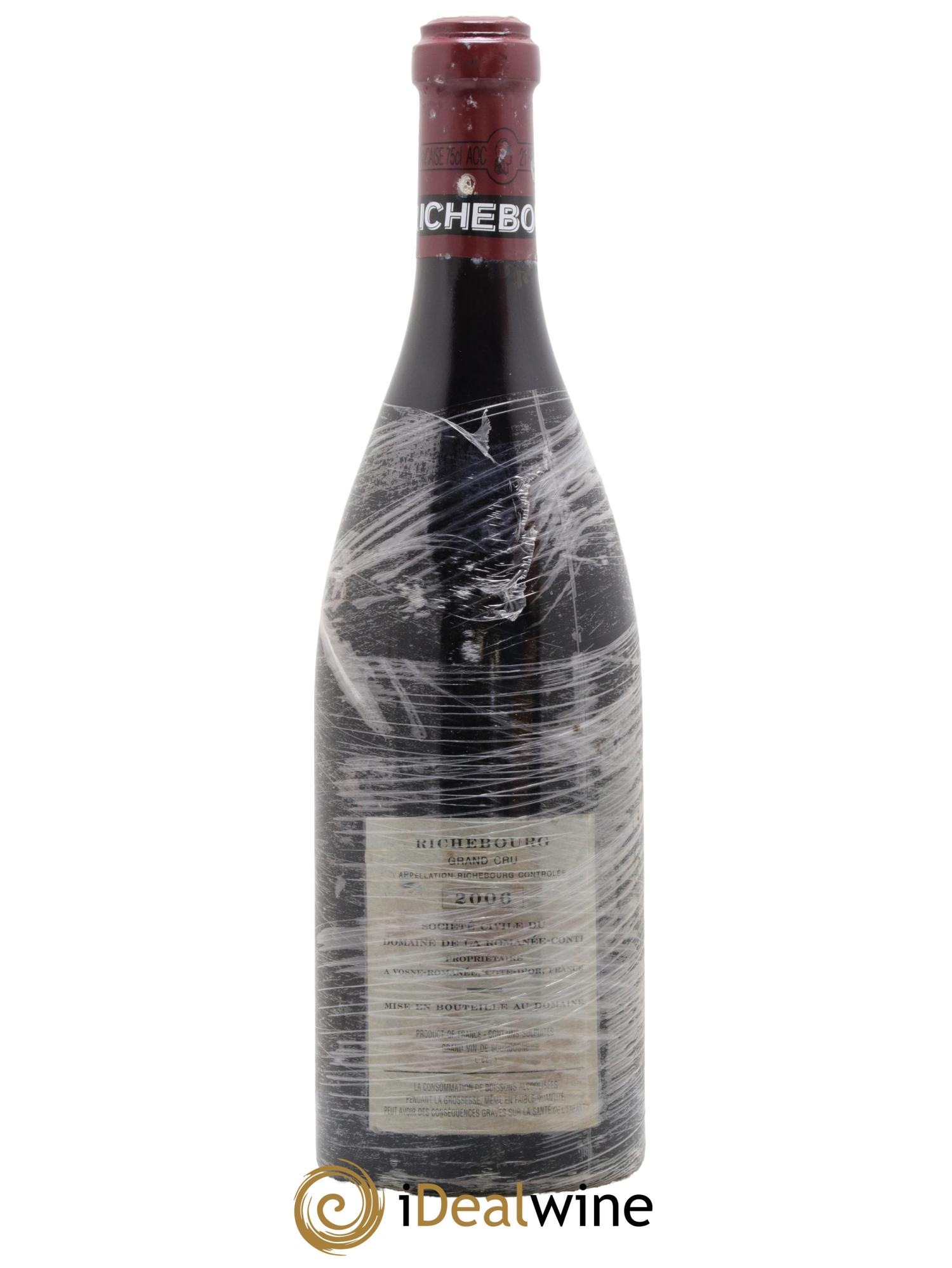 Richebourg Grand Cru Domaine de la Romanée-Conti 2006 - Lot de 1 bouteille - 1