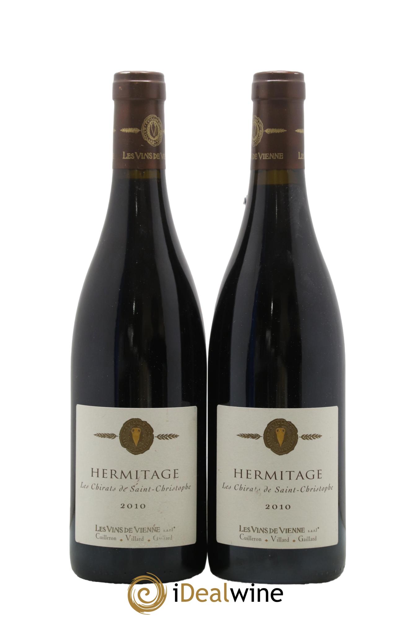 Hermitage Les Chirats de Saint Christophe Cuilleron Villard Gaillard 2010 - Lot de 2 bouteilles - 0